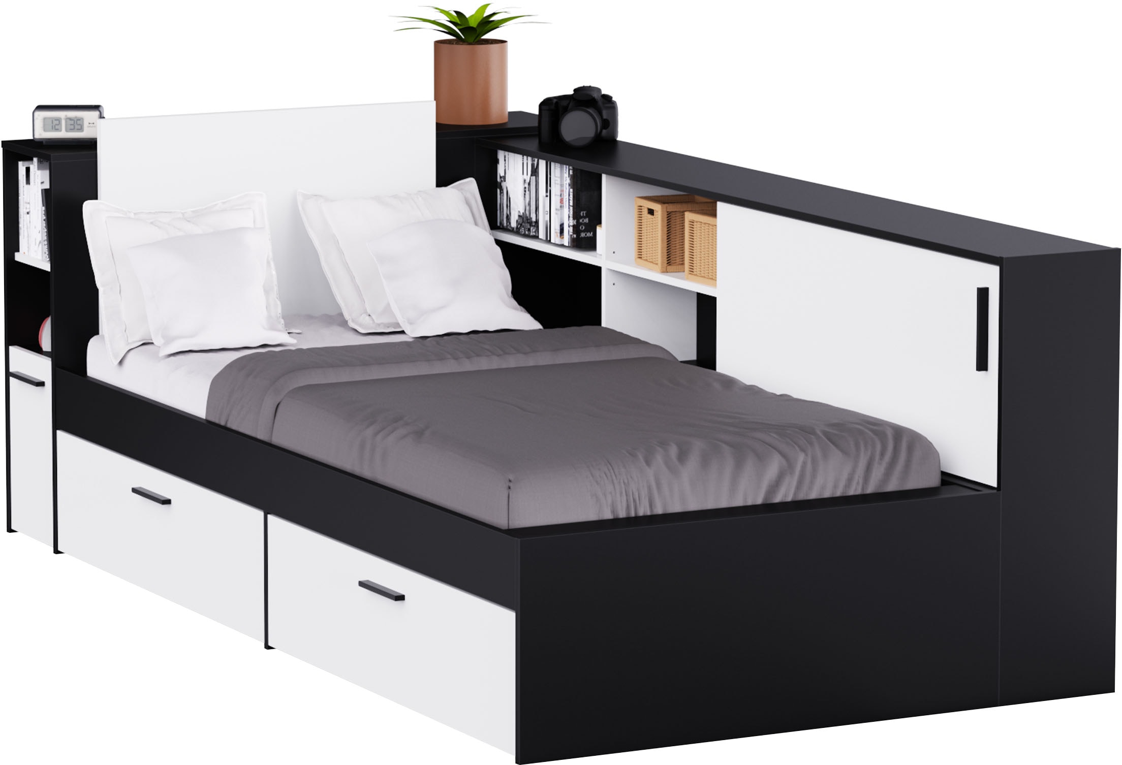 Demeyere GROUP Stauraumbett "DREAMPAD Bett 90x190/200 mit Ablage" günstig online kaufen