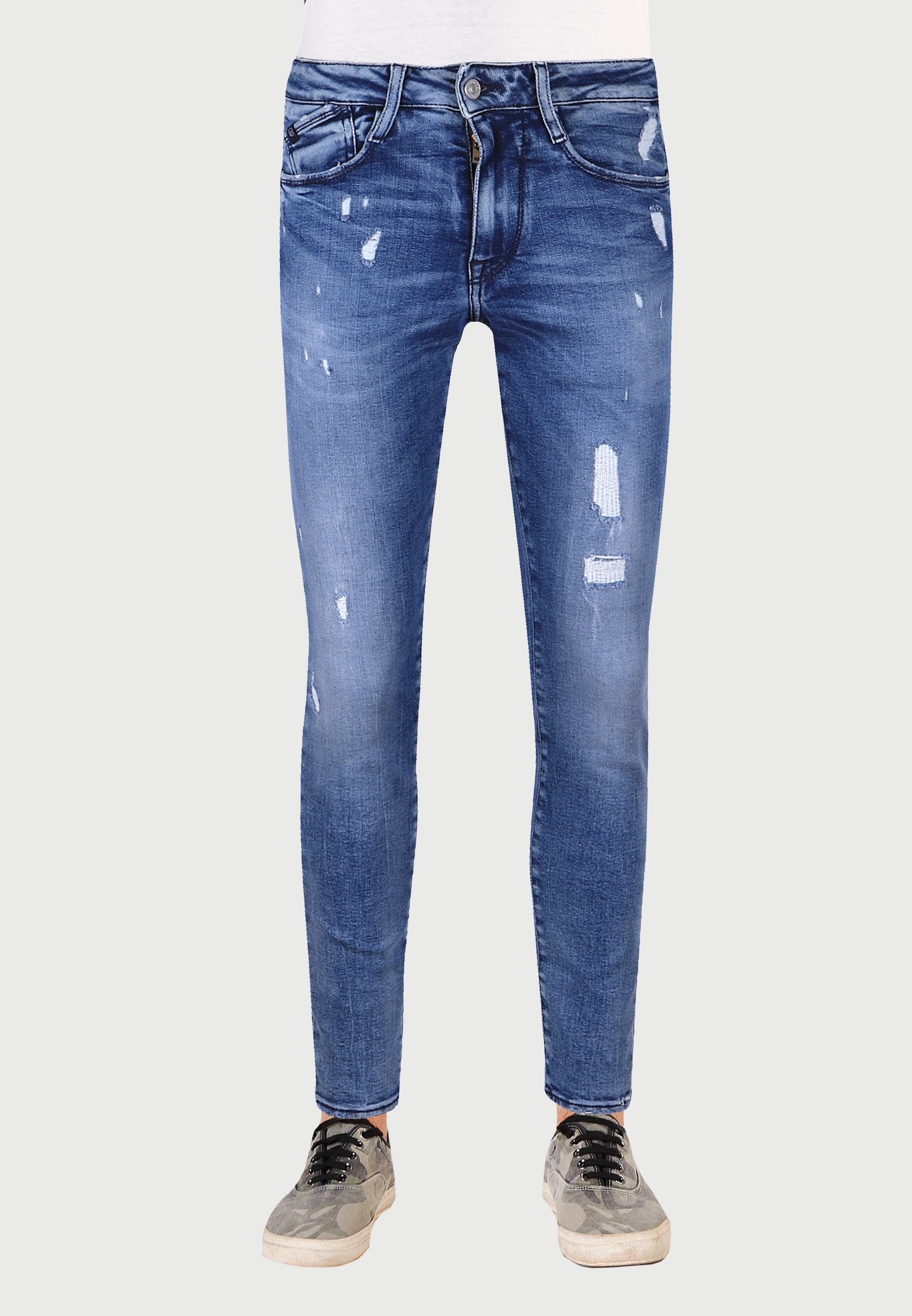 Le Temps Des Cerises Slim-fit-Jeans, im modischen Used-Look