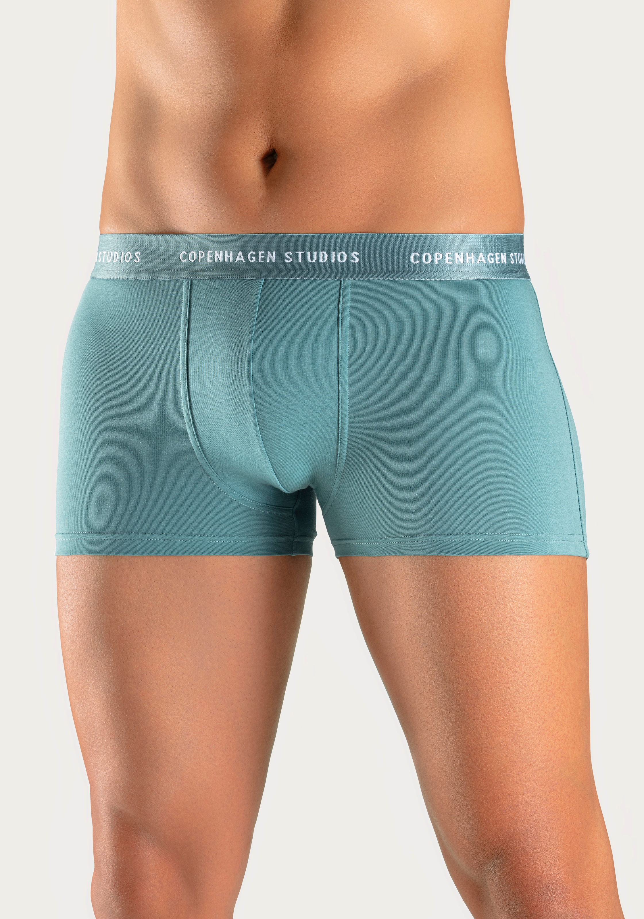 Copenhagen Studios Boxer »Boxershorts für Herren«, (3 St.), mit farbigem Logo-Bund