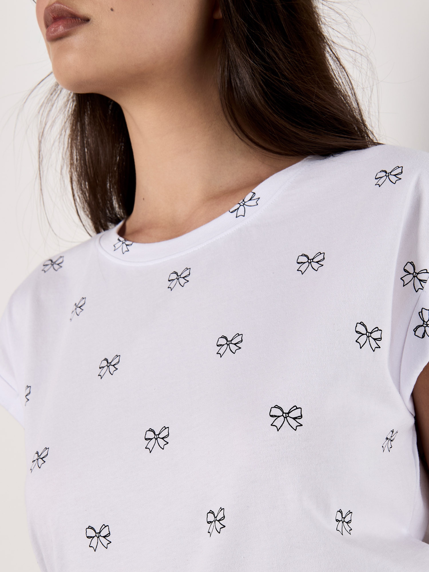 Apricot Shirttop »Top« mit Schleifenprint