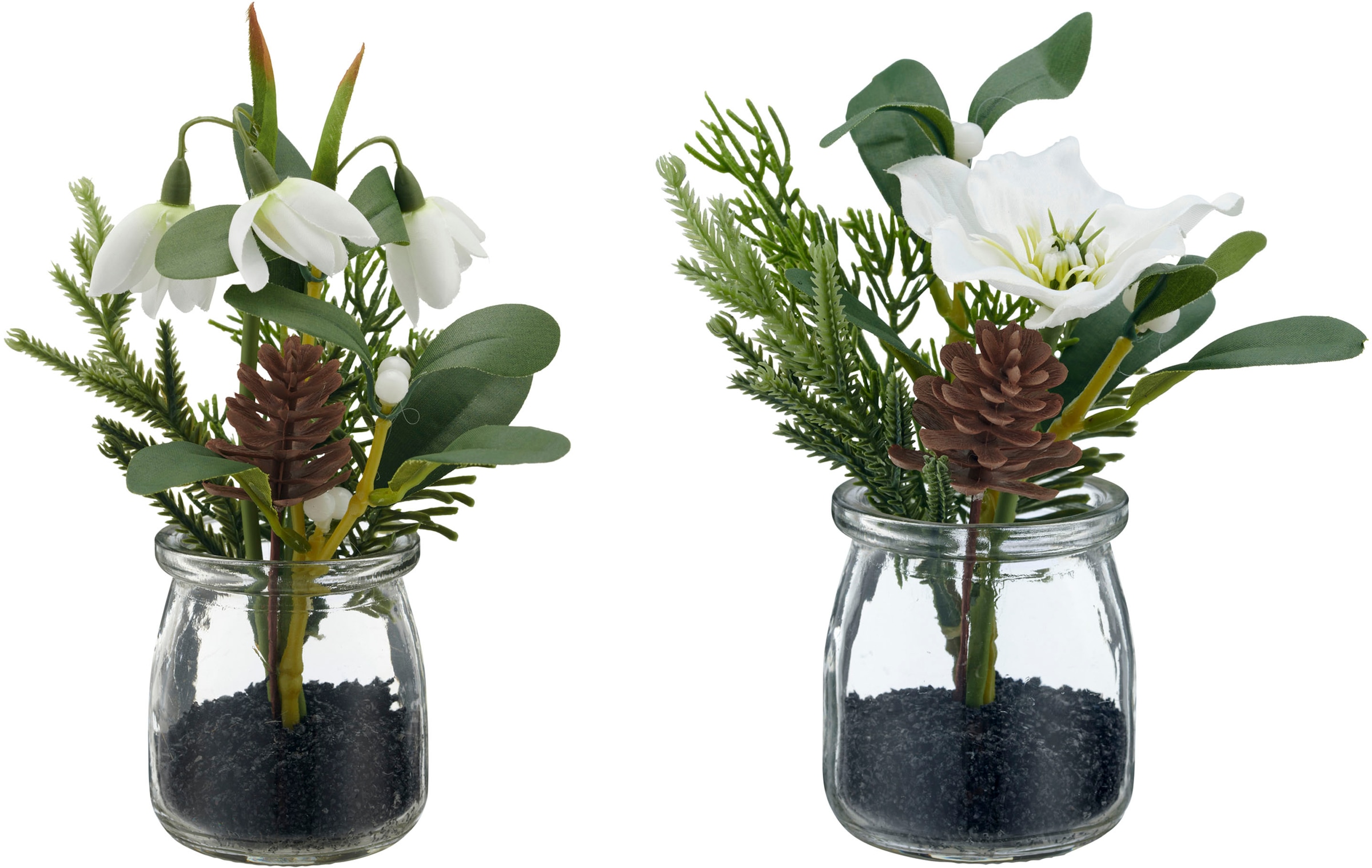 Creativ green Winterliche Kunstpflanze "Schneeglöckchen und Christrose" im günstig online kaufen