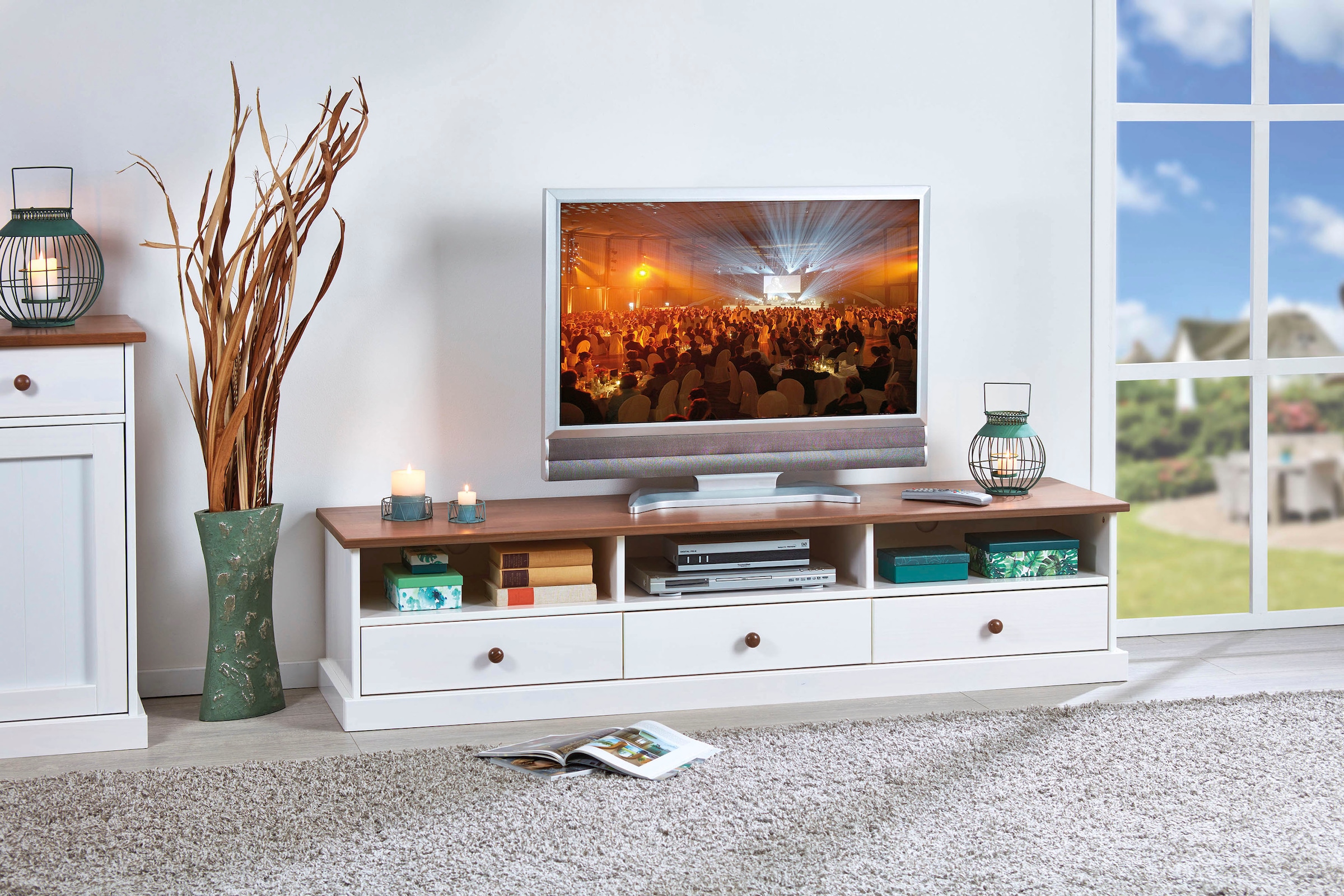 Home affaire TV-Board »Westerland«, mit drei Schubladen, Breite 180 cm