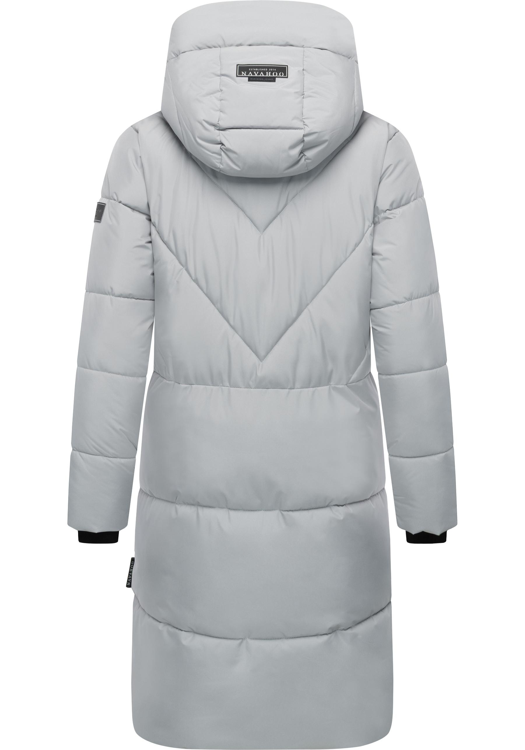 Thumbnail - Navahoo Steppmantel "Kältekuschel XIV" Warmer Damen Wintermantel mit Fleece-gefüttertem Kragen