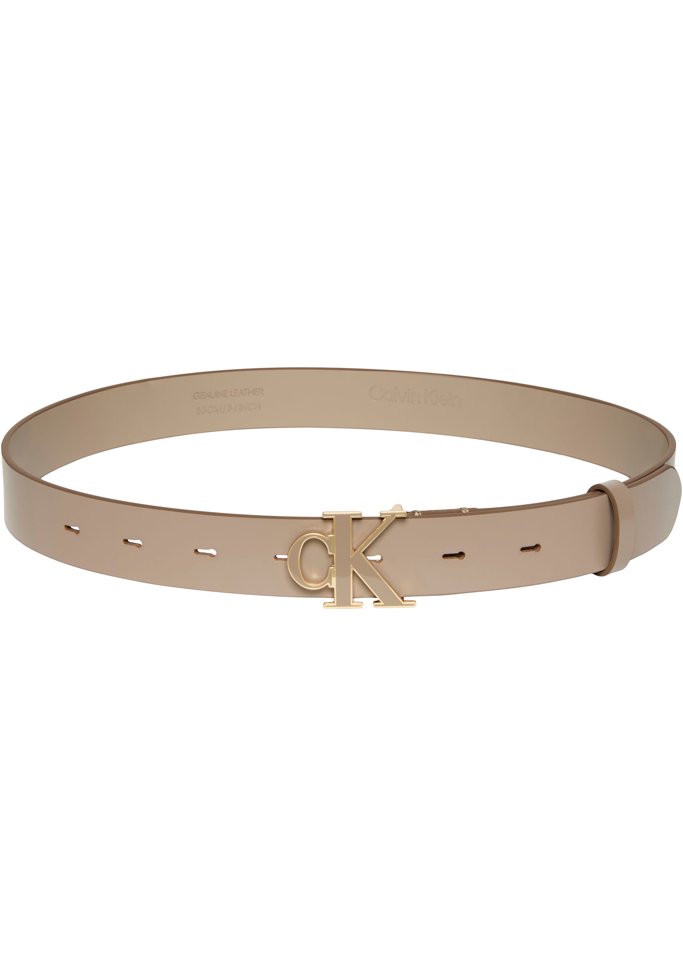 Calvin Klein Ledergürtel "ROUND CK BUCKLE 30MM BELT INLAY" Größenverstellba günstig online kaufen