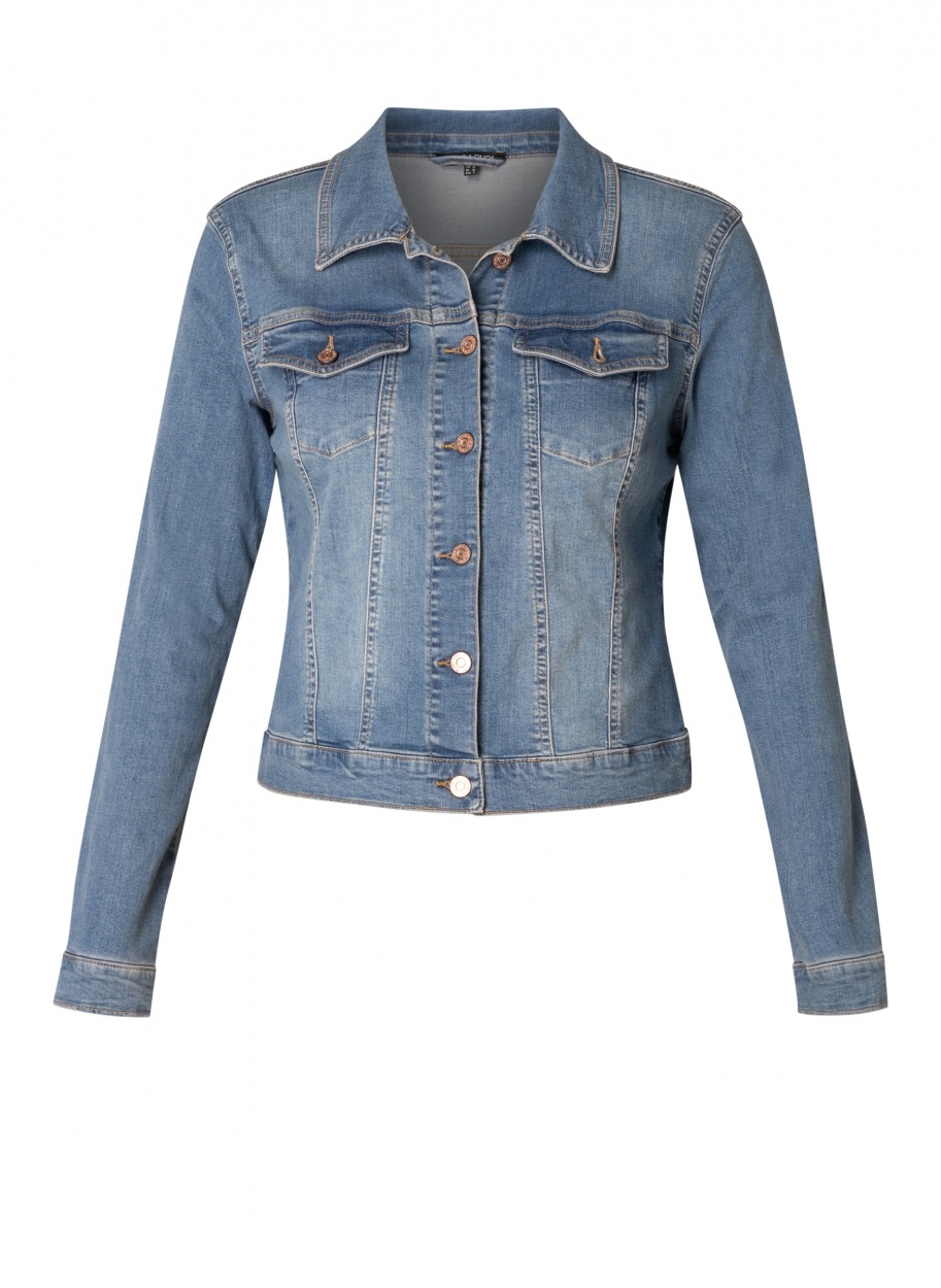 Base Level Curvy BAS-Yamila Jeansjacke Blau 46 3