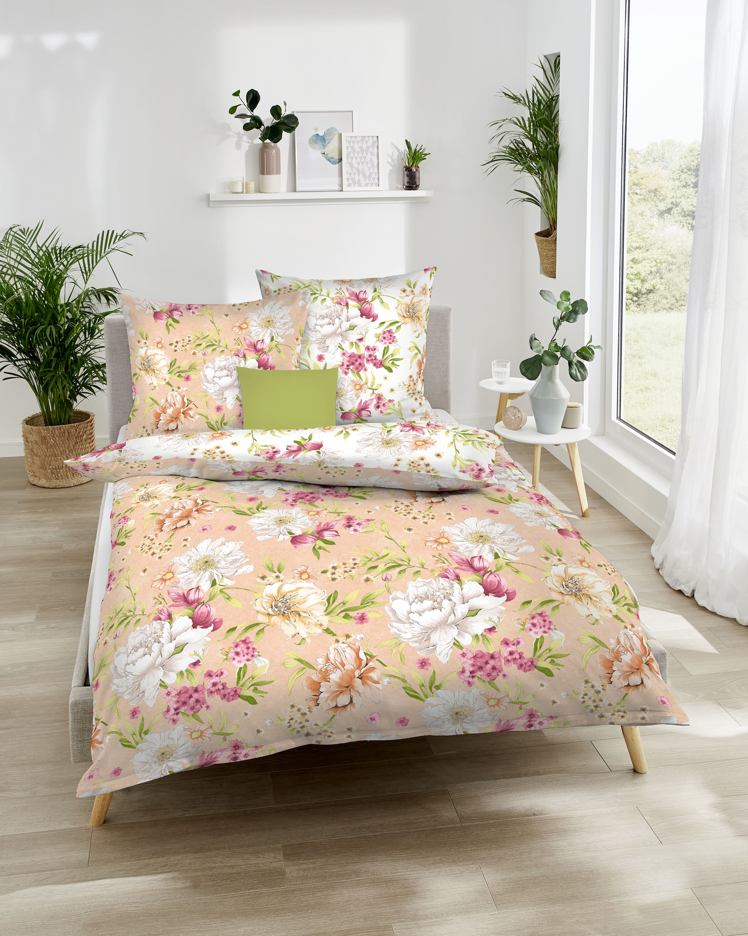 Kaeppel Wendebettwäsche "Flirtation" 2 Stk. tlg. Mit Blumen günstig online kaufen