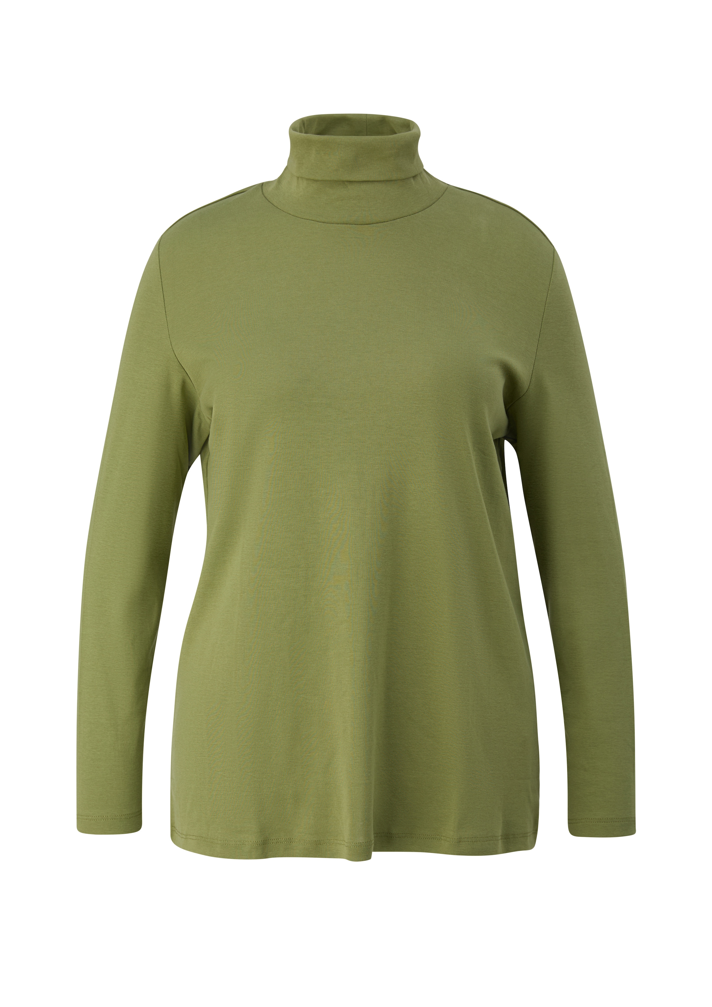s.Oliver CURVE Rollkragenshirt Langarm / unifarben / Große Größen