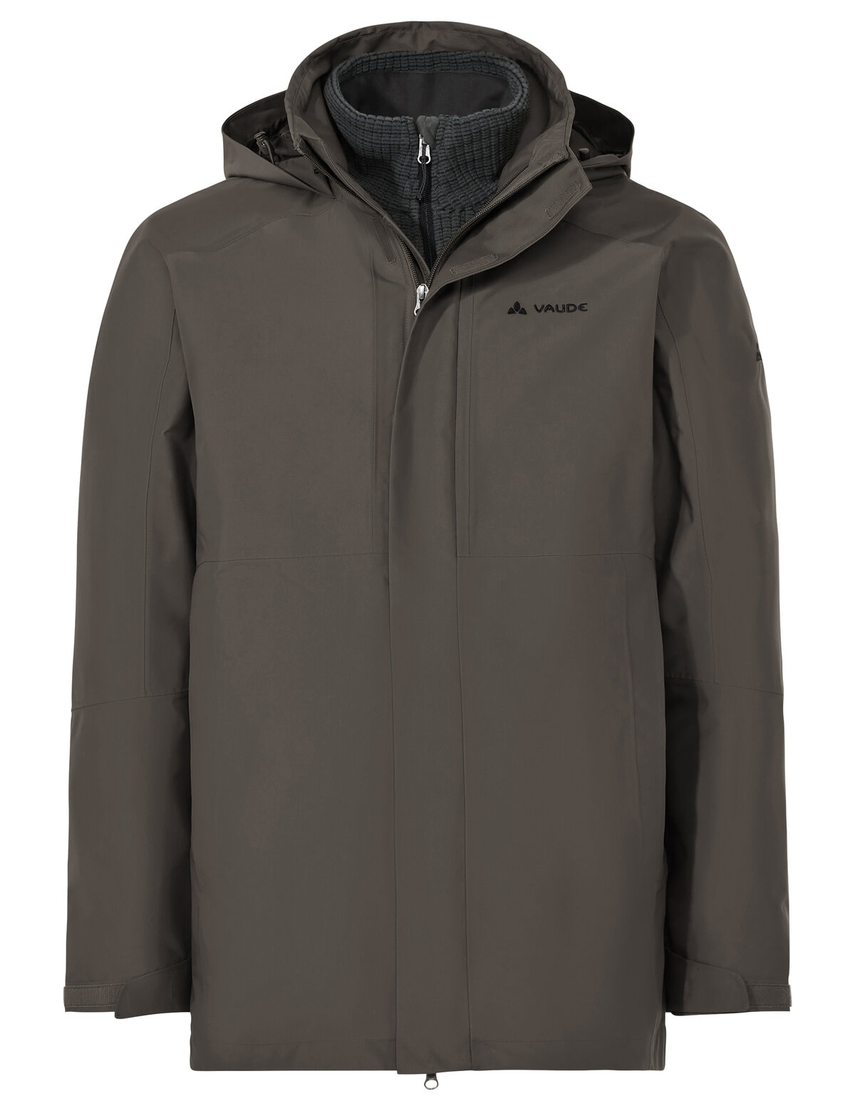 VAUDE 3-in-1-Funktionsparka »MEN'S IDRIS 3IN1 PARKA IV« 2 Stk. tlg. mit regulierbarer Kapuze, mit drei Taschen, Innenjacke aus Fleece