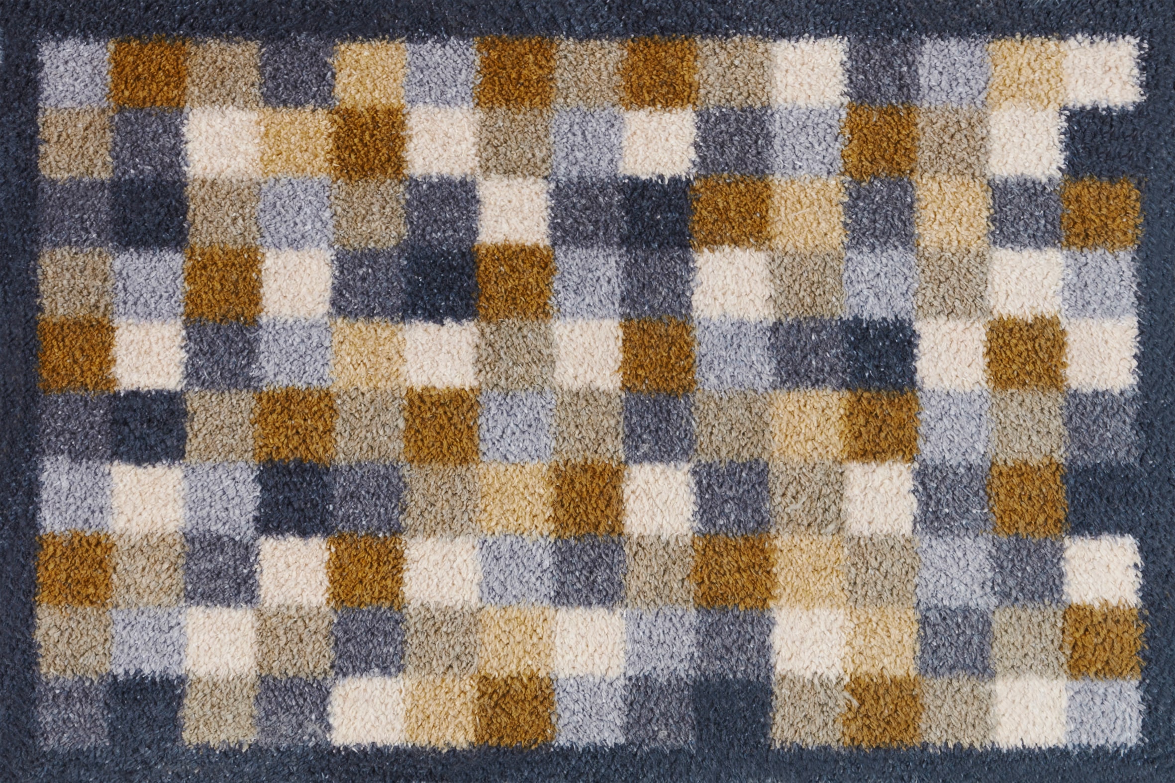 Turtle Mat Fußmatte "und Läufer Neutral Squares" rechteckig 9 mm Höhe