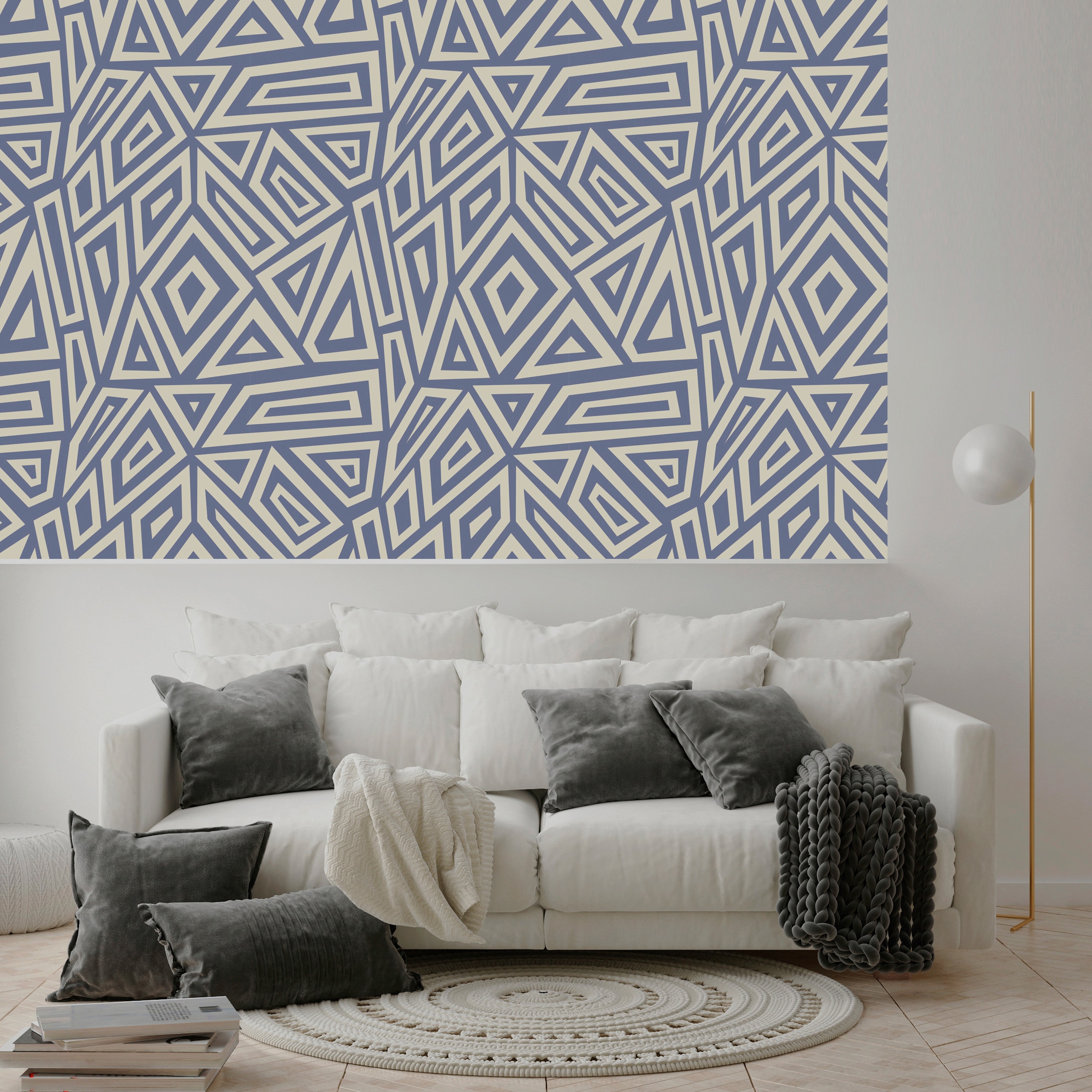 queence Vinyltapete »Patricia«, gemustert-Farbverlauf-bedruckt-abstrakt, 90x250cm, selbstklebend, kinderleichte Anbringung, Sticker