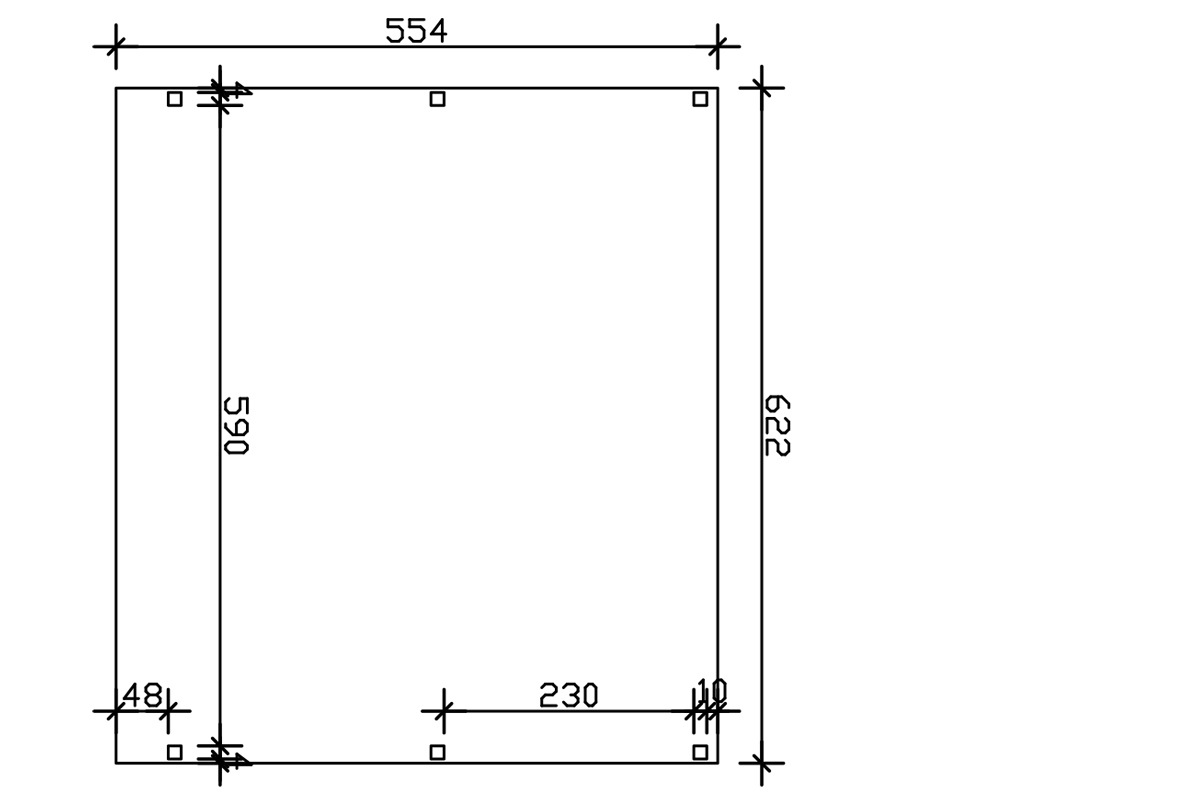 Skanholz Doppelcarport »Grunewald«, Leimholz-Nordisches Fichtenholz, weiß, mit Aluminiumdach