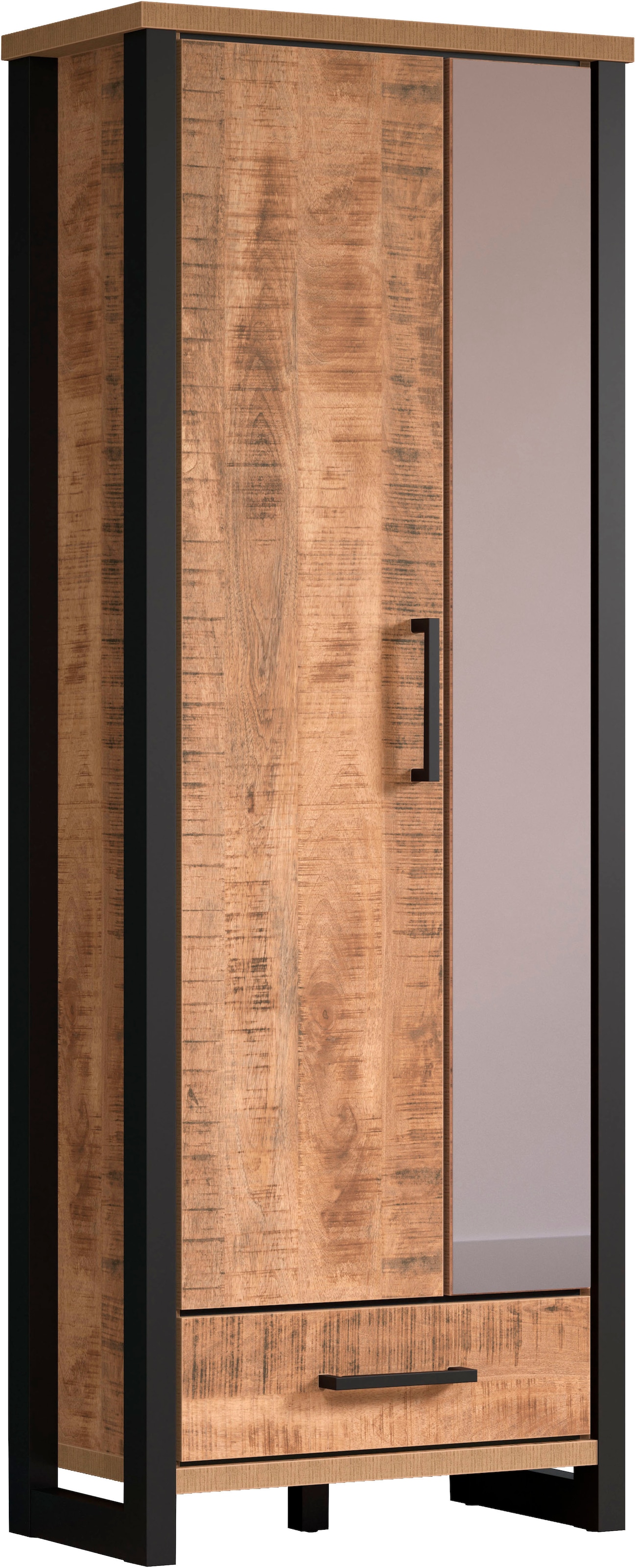 Home affaire Garderobenschrank "Elda" 1 Stk. tlg. Schrank mit ausziehbarer Kleiderstange, 2 Türen – (B/T/H) 73/39/195 cm