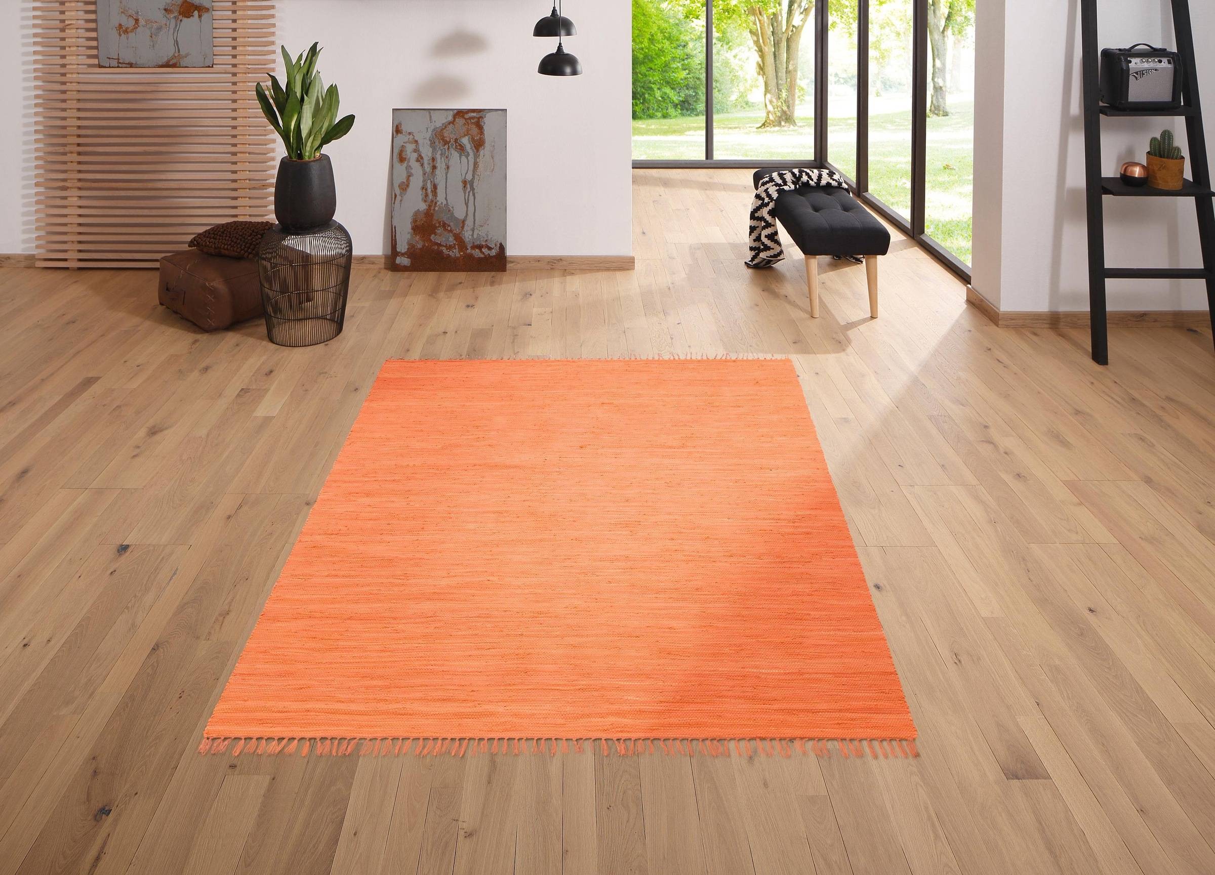 OTTO home Wollteppich "Ares" rechteckig 5 mm Höhe Uni Farben, handgewebt, m günstig online kaufen