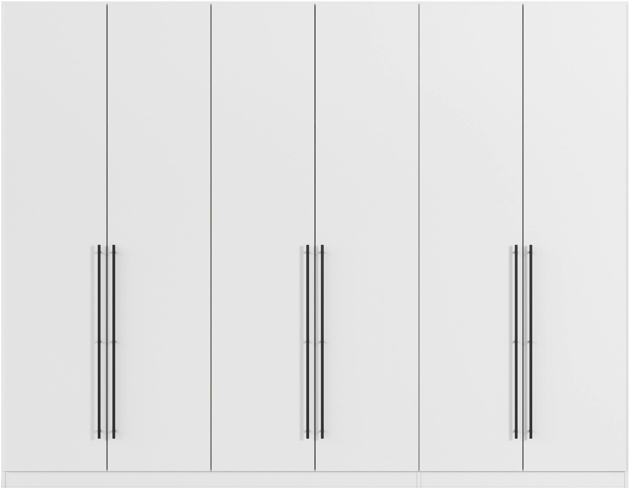 rauch Kleiderschrank, (in 3 verschiedenen Ausstattungen BASIC/CLASSIC/PREMIUM), mit hochwertigen Stangengriffen in Schwarz aus Metall MADE IN GERMANY