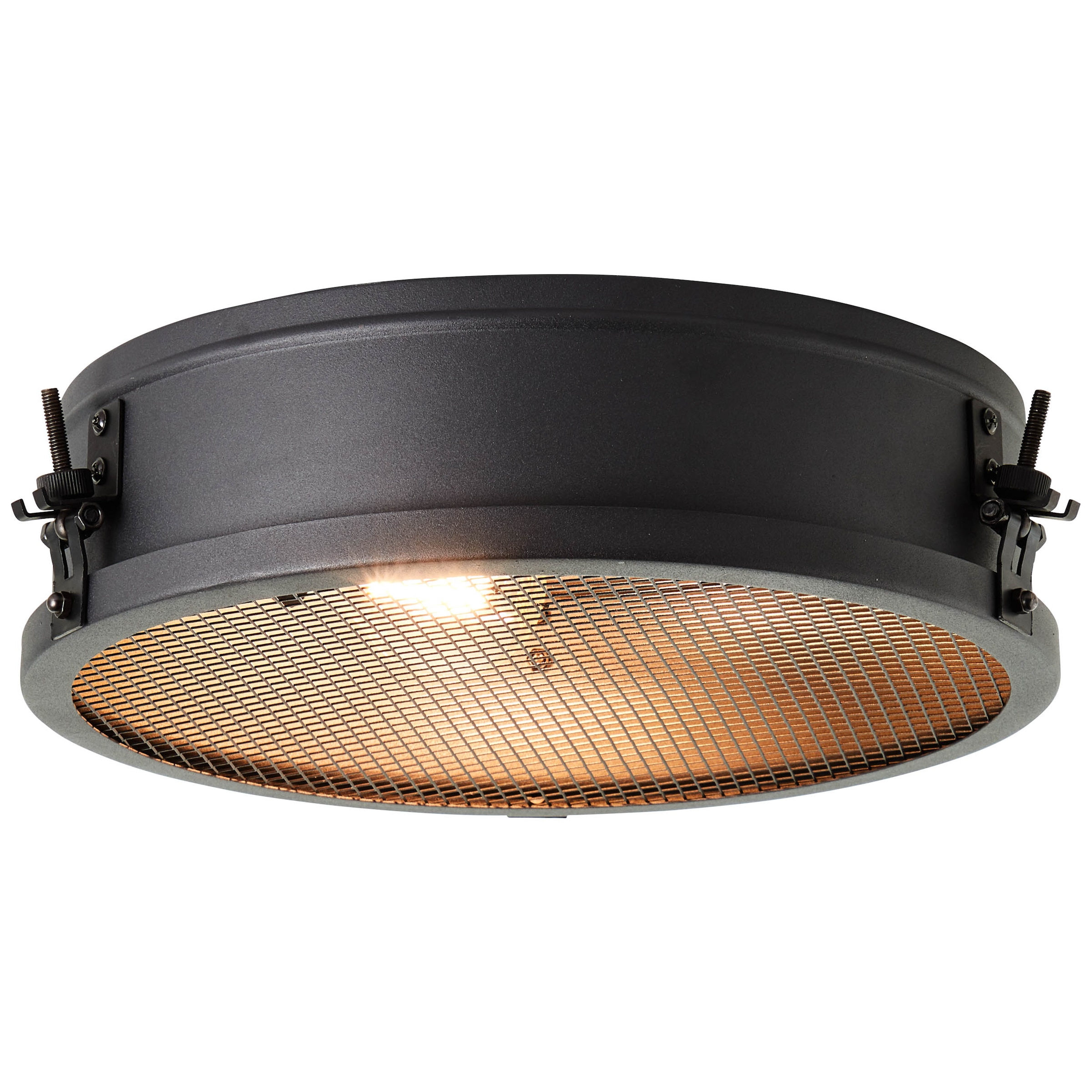Brilliant Deckenleuchte »Zois«, 2 flammig, Leuchtmittel E27 | ohne Leuchtmittel, Deckenlampe 34cm schwarz korund