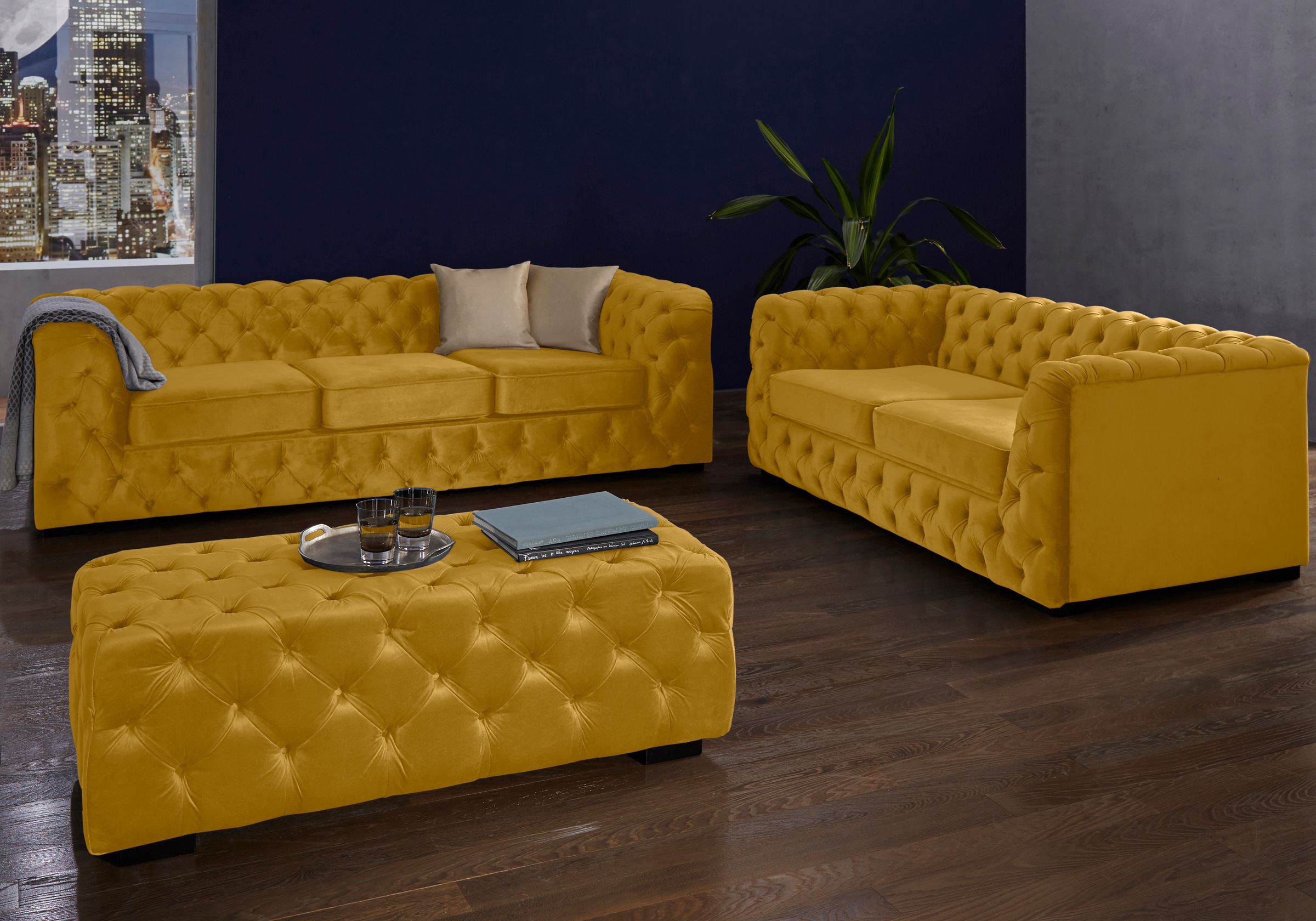 Guido Maria Kretschmer Home&Living Chesterfield-Sofa »Kalina«, mit klassischer Chesterfield-Knopfheftung