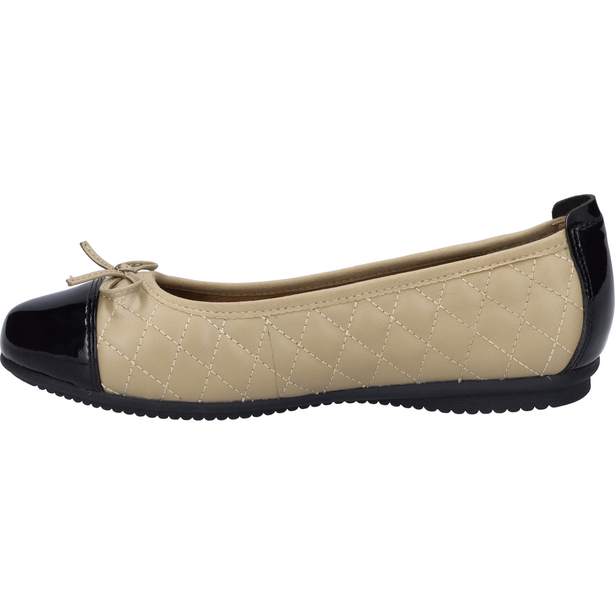 Ballerina JOSEF SEIBEL "Pippa 76, schwarz-beige", Damen, Gr. 41, schwarz (schwarz, beige), Obermaterial: 100% Rindsleder Leather cow., Schuhe Ballerina 2