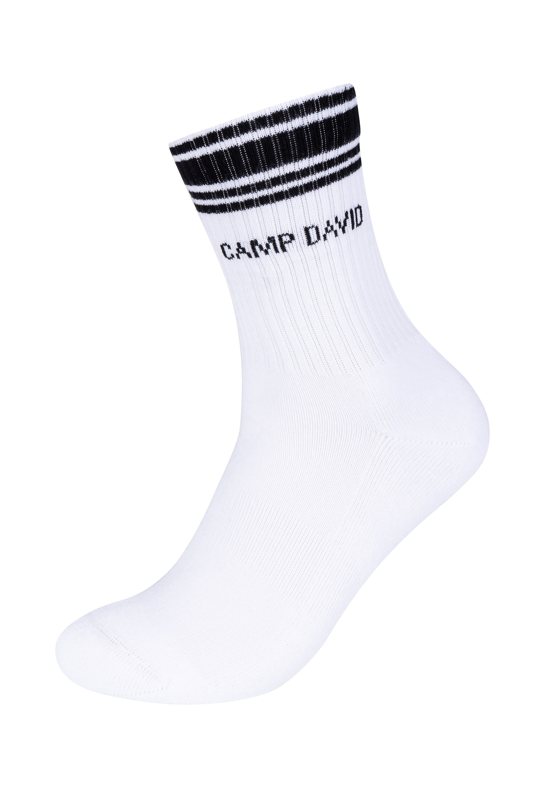 CAMP DAVID Socken »Tennissocken Short 4er Pack« 4er Pack Gekämmte Baumwolle für angenehmen Tragekomfort, Gepolsterte Sohle zur spürbaren Druckentlastung