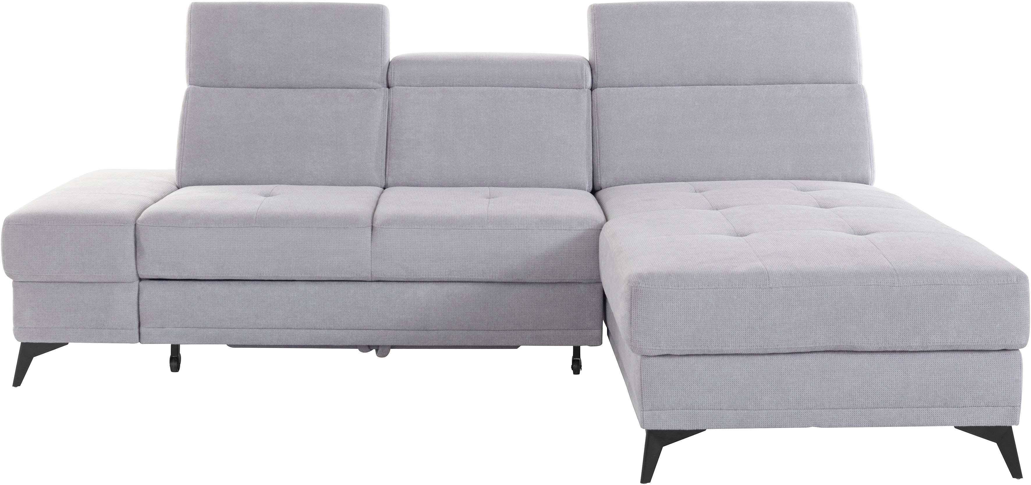 OTTO home Ecksofa "Cardiz L-Form" inkl.Kopfteilverstellung und Federkern wahlweise mit Schlaffunktion