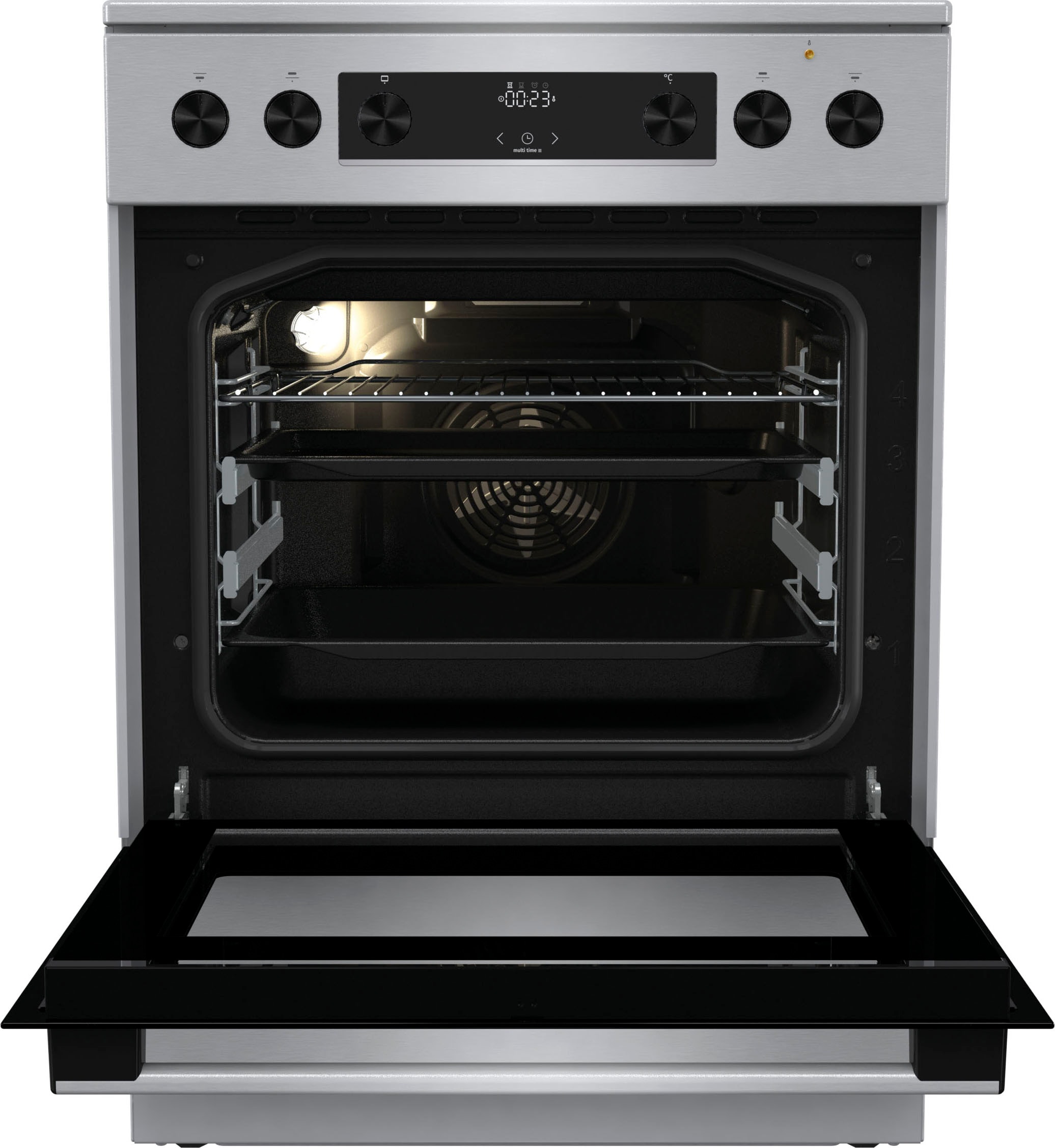 GORENJE Elektro-Standherd »GECS6C70XPA«, mit 2-fach-Teleskopauszug, Aqua Clean, Knusprig genießen – ganz ohne Extra-Kalorien - dank AirFry-Funktion