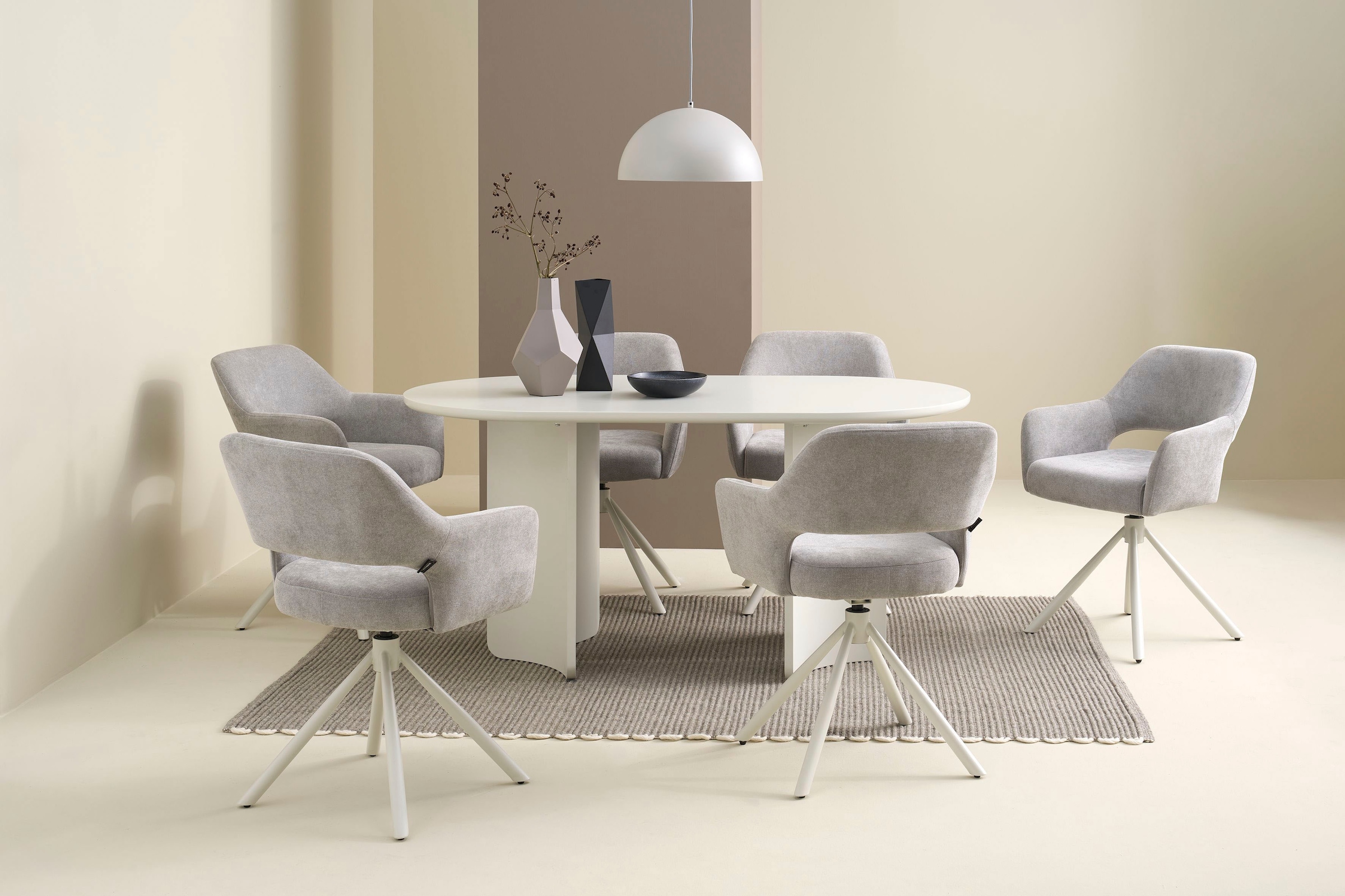 SCHÖNER WOHNEN-Kollektion Esstisch »GRIMSTAD« 1 Stk. tlg. in 160 cm oder 200 cm, mit variabel montierbarem Untergestell