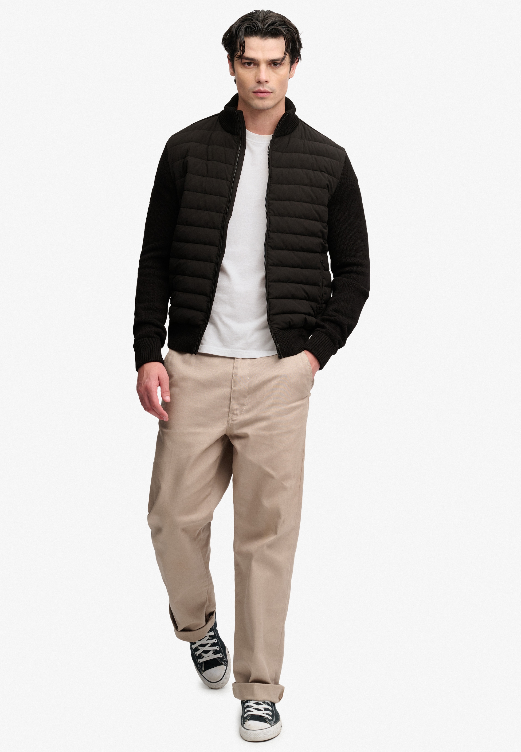 Superdry Blouson »CARDIGAN HYBRID JACKET« Kunstfaser, slim fit