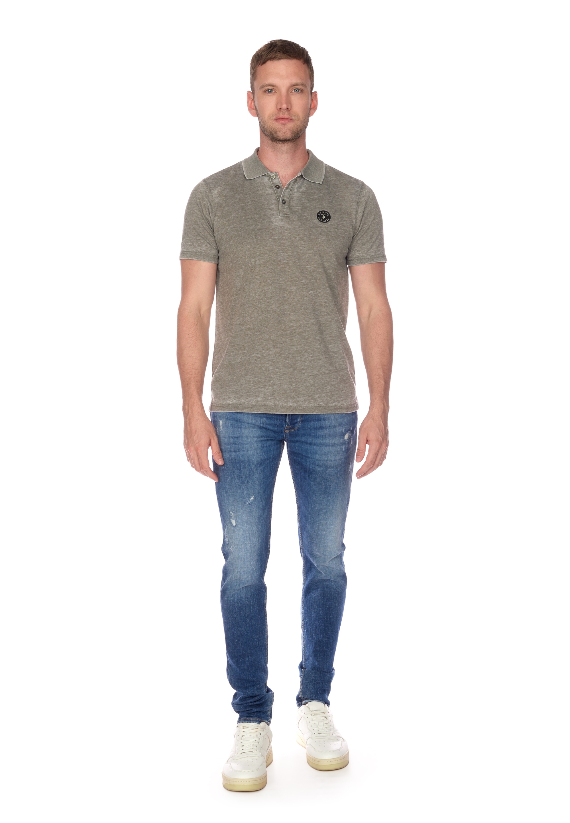 Le Temps Des Cerises Poloshirt »BRETY«, mit meliertem Design
