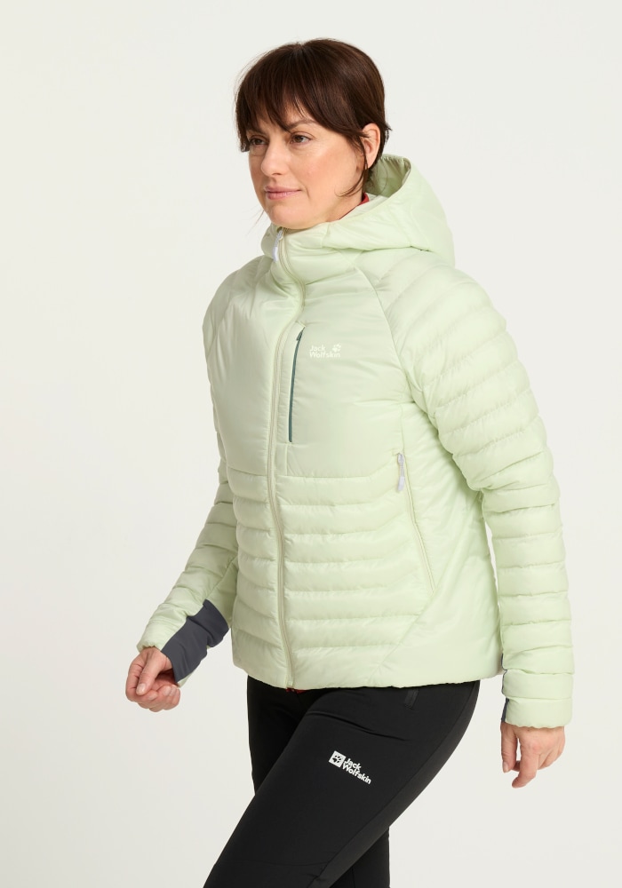 Jack Wolfskin Outdoorjacke »ROUTEBURN PRO 2 INS JKT W« mit Kapuze warm, leicht, schnell trocknend und winddicht.