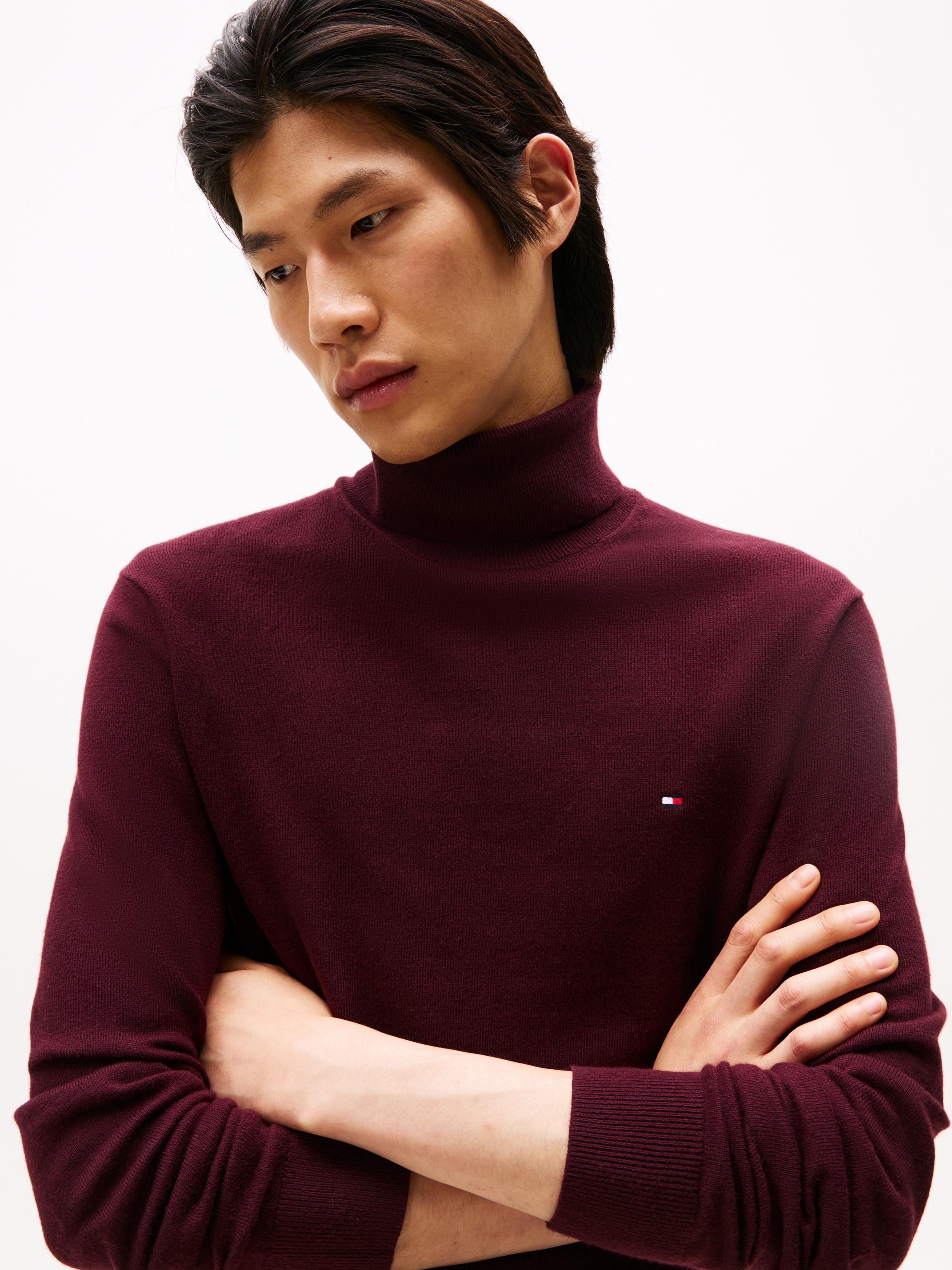 Tommy Hilfiger Rollkragenpullover »PIMA ORG CTN CASHMERE ROLL NECK«