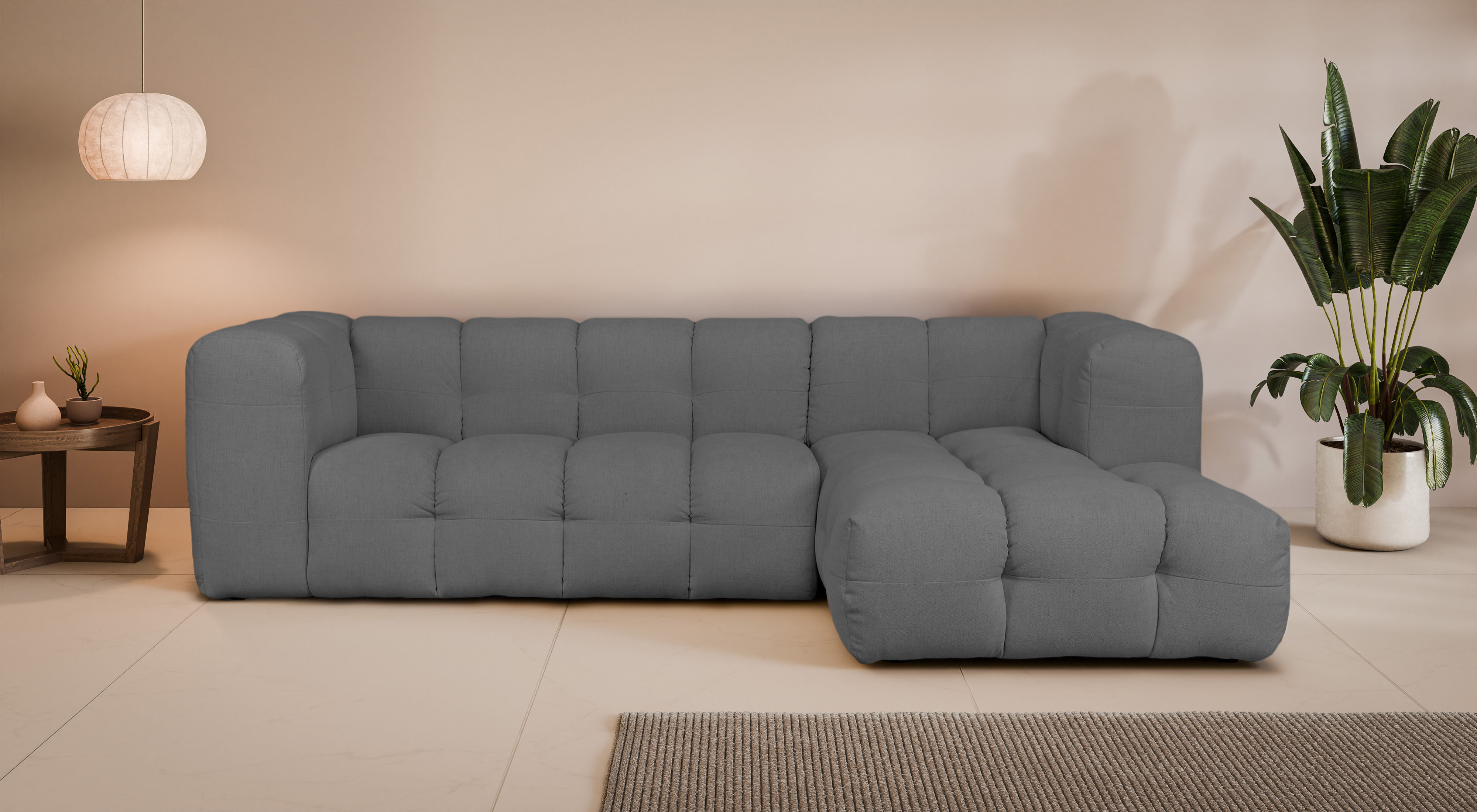 LeGer Home by Lena Gercke Ecksofa "TALISHA L-Form Designersofa, moderne Steppung, B/T/H: 276/178/75 cm" aufwendig gepolstert, hoher Sitzkomfort