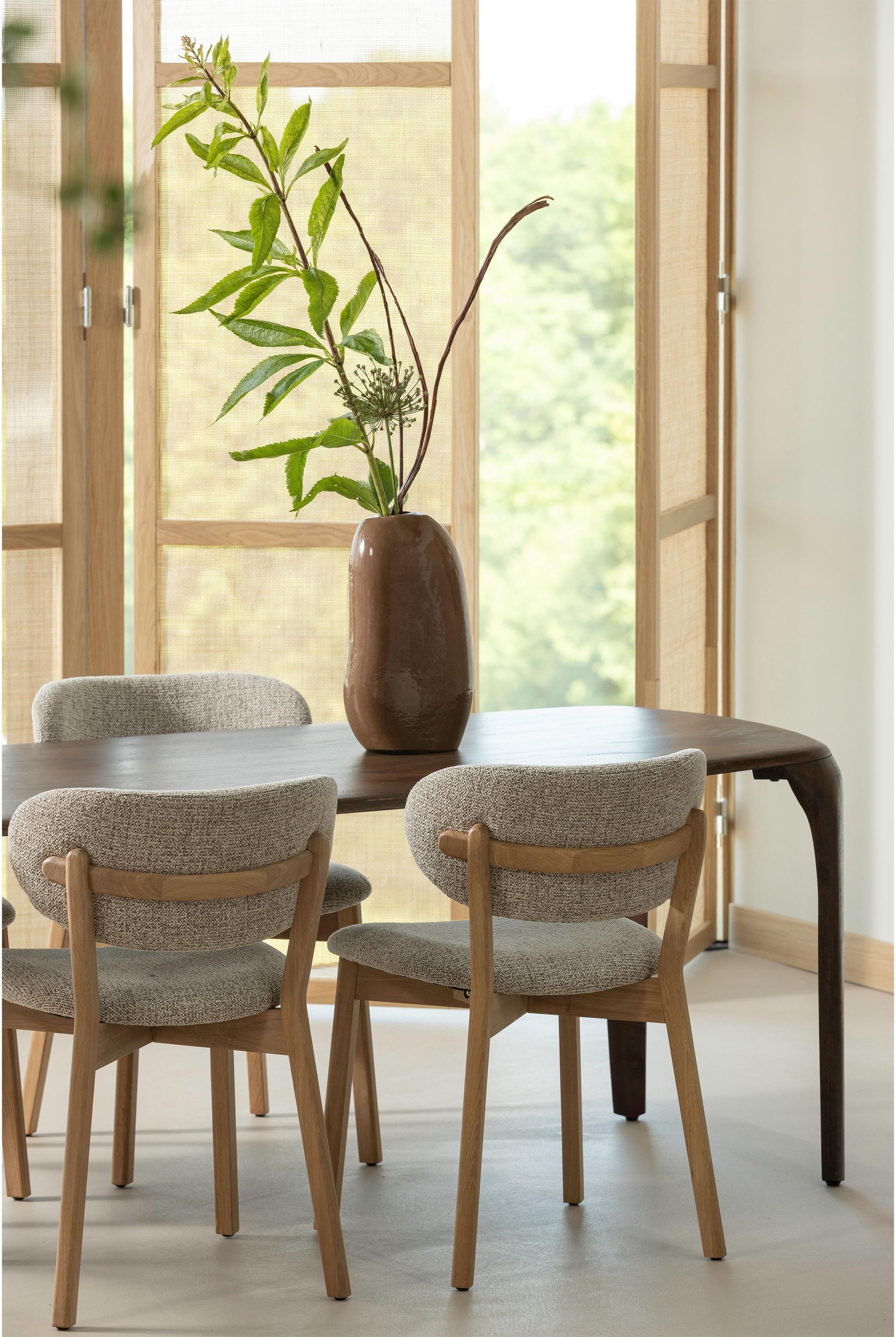 WOOOD Esszimmerstuhl "UDAR ESSZIMMERSTUHL MIT HOLZRAHMEN NATUR - 2ER SET" ( günstig online kaufen