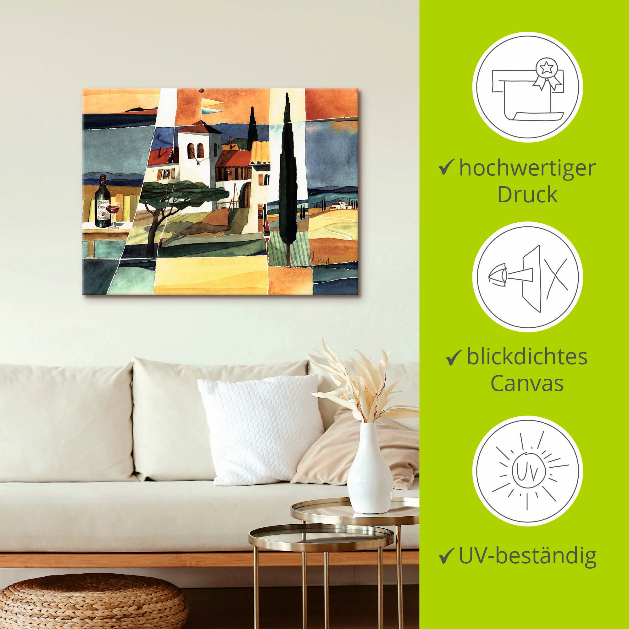 Artland Wandbild »Italien«, Europa, (1 St.), als Leinwandbild, Poster, Wandaufkleber in verschied. Größen