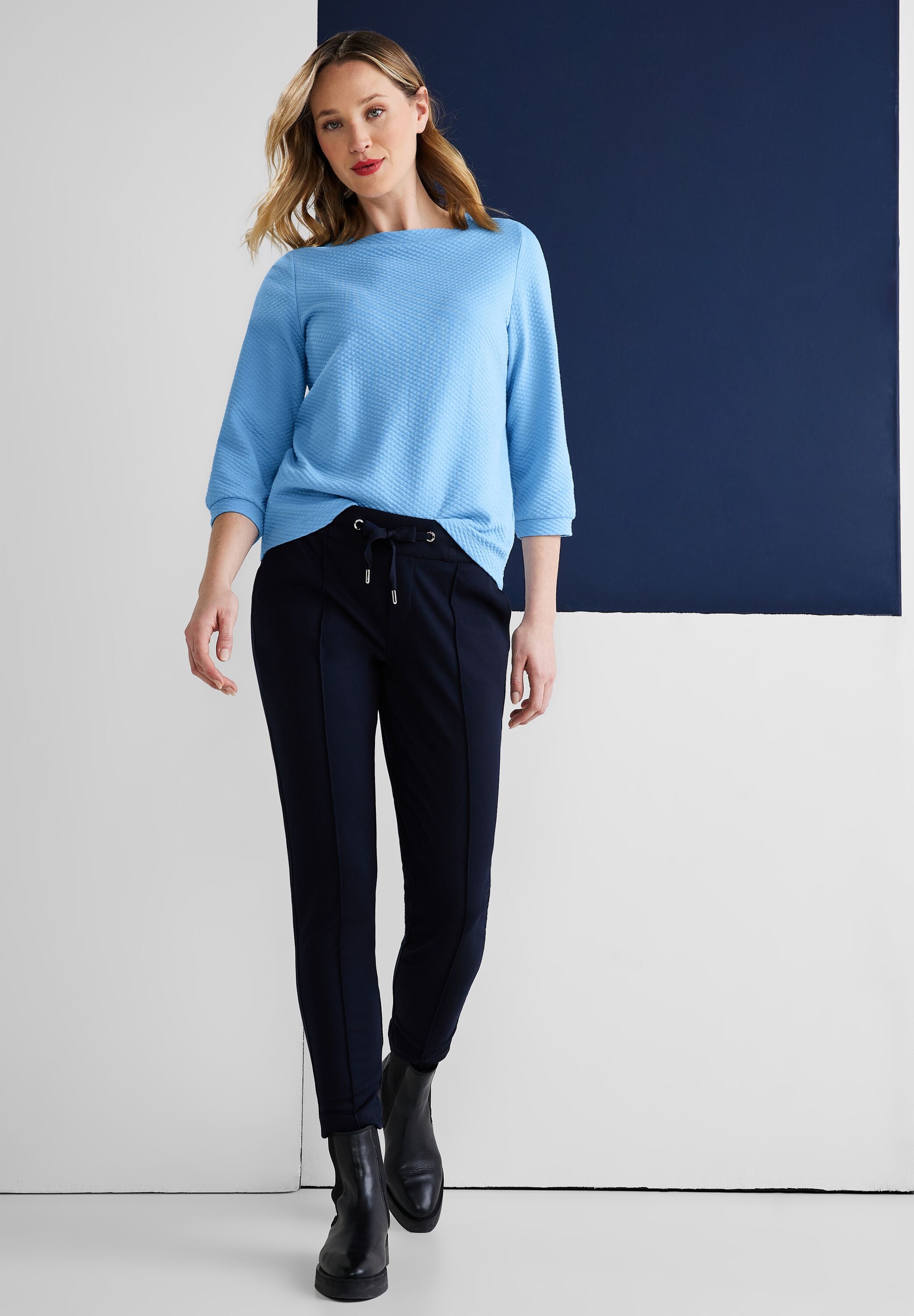 STREET ONE 3/4-Arm-Shirt, in Unifarbe
