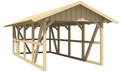 Einzelcarport »Schwarzwald«, KVH, Fichte, 300 cm, Weiß