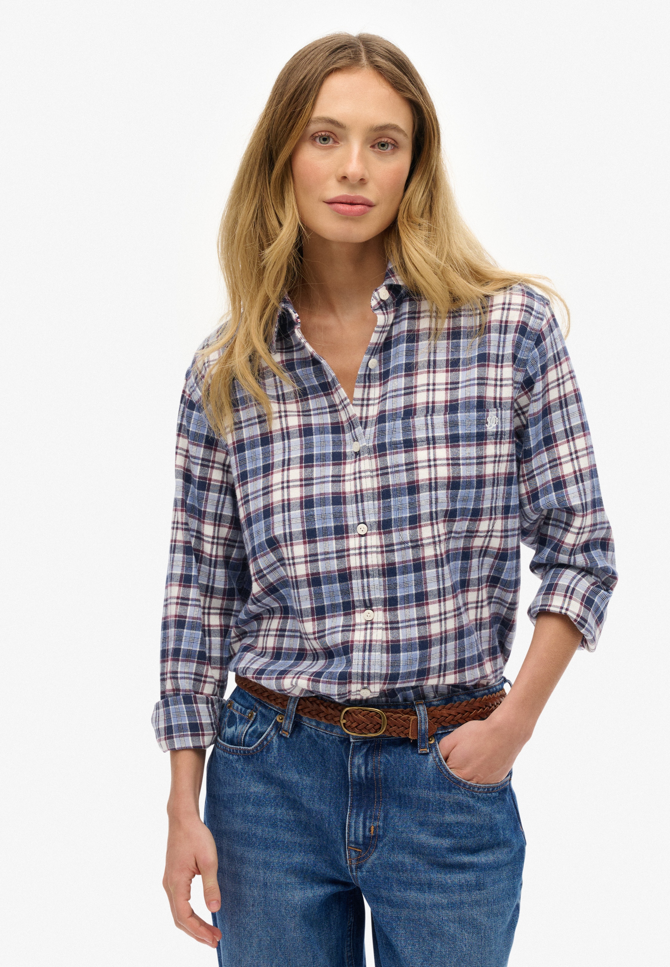 Superdry Karobluse "CHECK FLANNEL BOYFRIEND SHIRT" günstig online kaufen