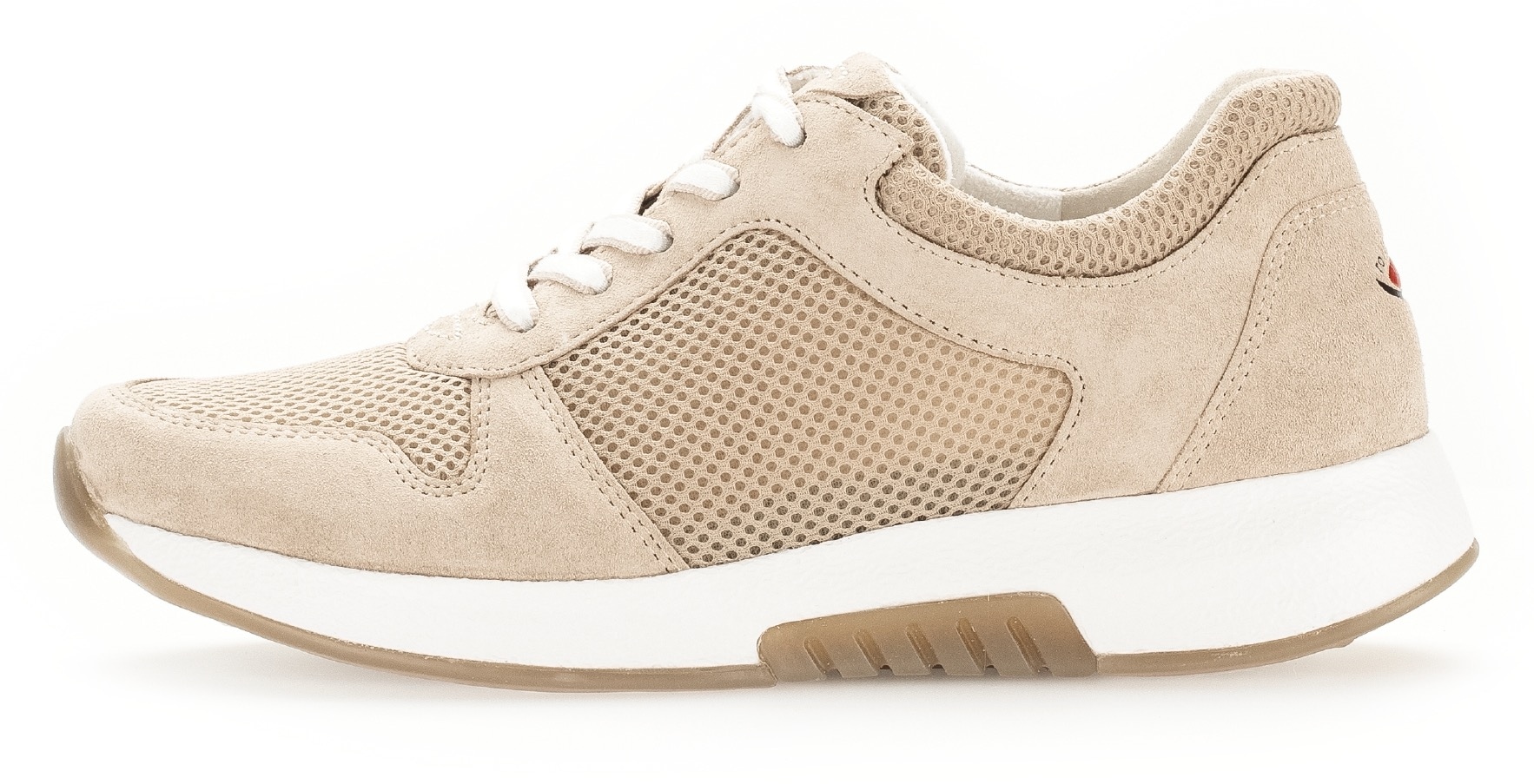 Gabor Rollingsoft Keilsneaker, Freizeitschuh, Halbschuh, Schnürschuh im sommerlichem Materialmix