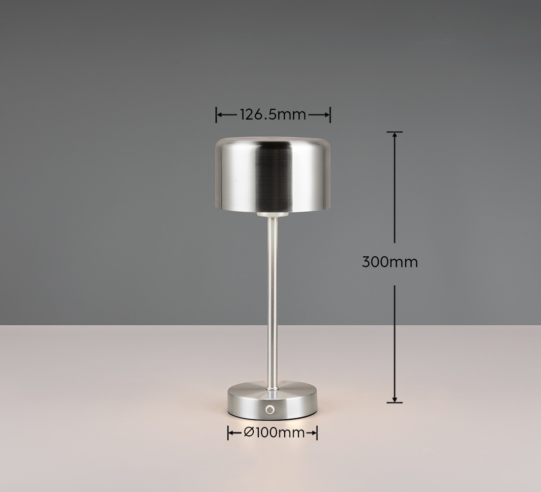 my home LED Tischleuchte »Kadira«, 1 flammig, Leuchtmittel LED-Board | LED fest integriert, Akku Tischlampe mit USB-C Anschluss, Touchdimmer 4 Stufen, Höhe 30cm