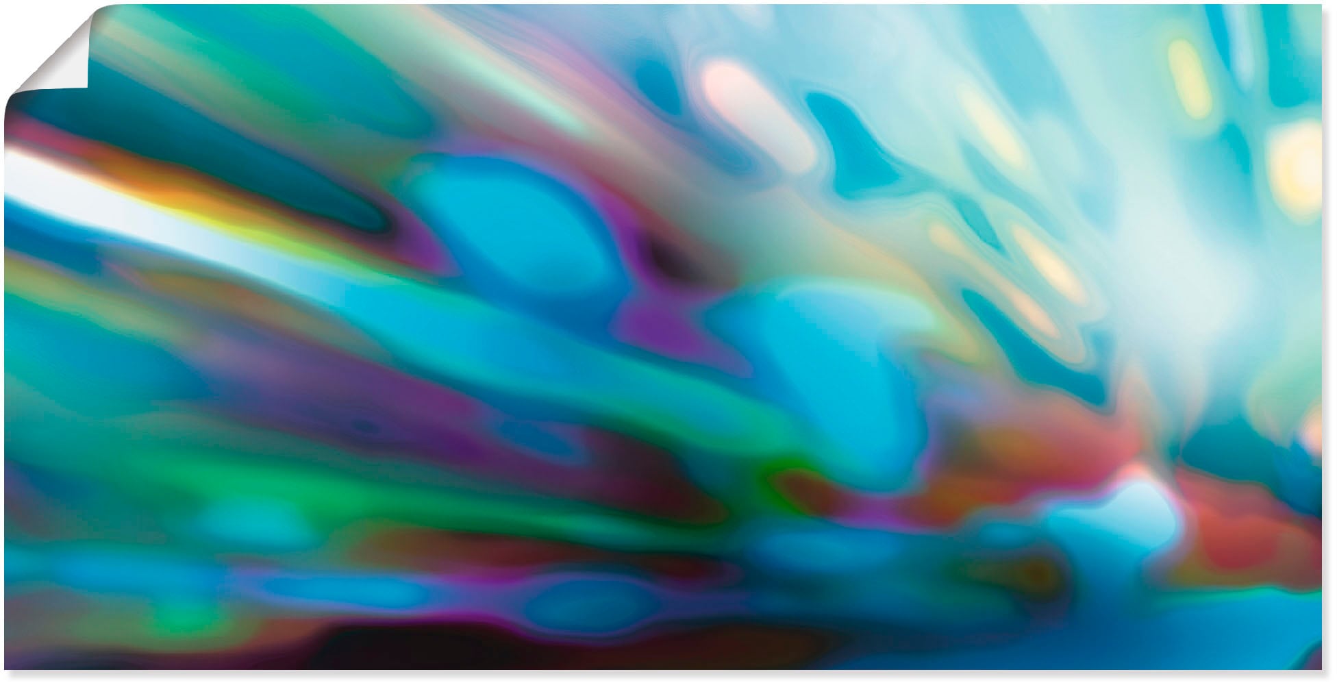 Artland Wandbild »Abstrakte Stadtlichter in blau«, Gegenstandslos, (1 St.),  als Alubild, Leinwandbild, Wandaufkleber oder Poster in versch. Größen  bestellen | BAUR | Poster