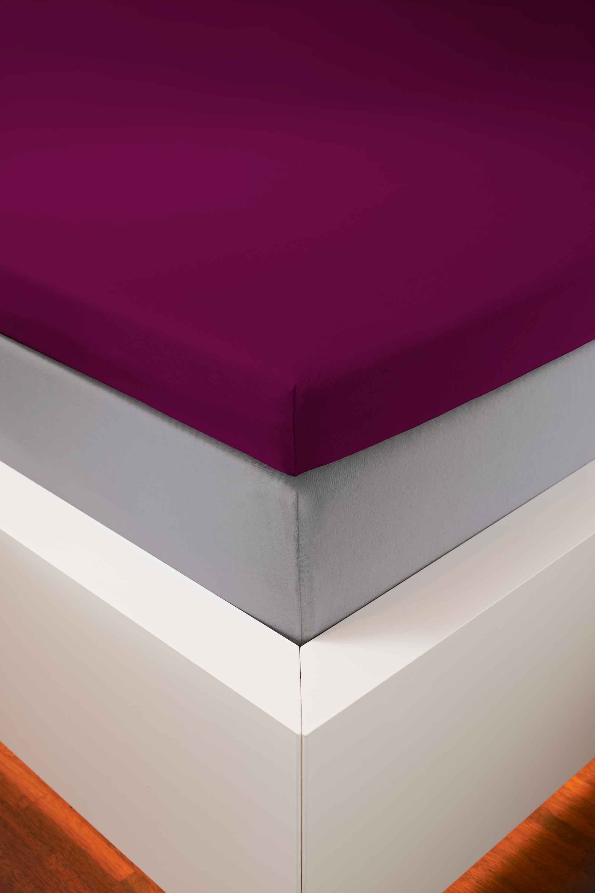 bellana Spannbettlaken "bellana deluxe für Topper, mit Elasthan, Premium Jersey 230 g/m²" mit 5% Elasthan, für Topper mit 4-10cm Höhe, bügelfrei, faltenfrei
