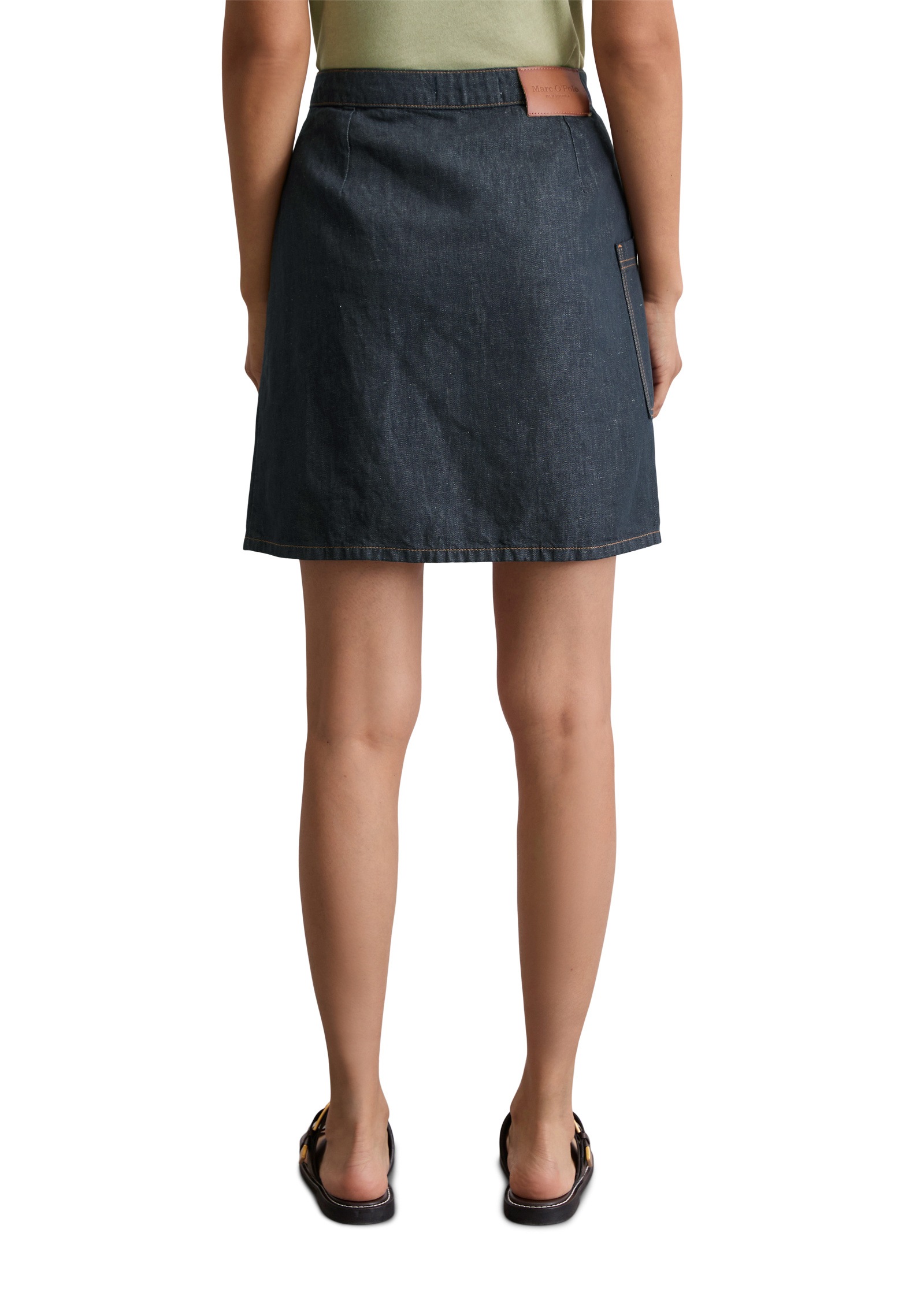 Thumbnail - Marc OPolo Jeansrock "aus Baumwolle-Leinen-Mix"