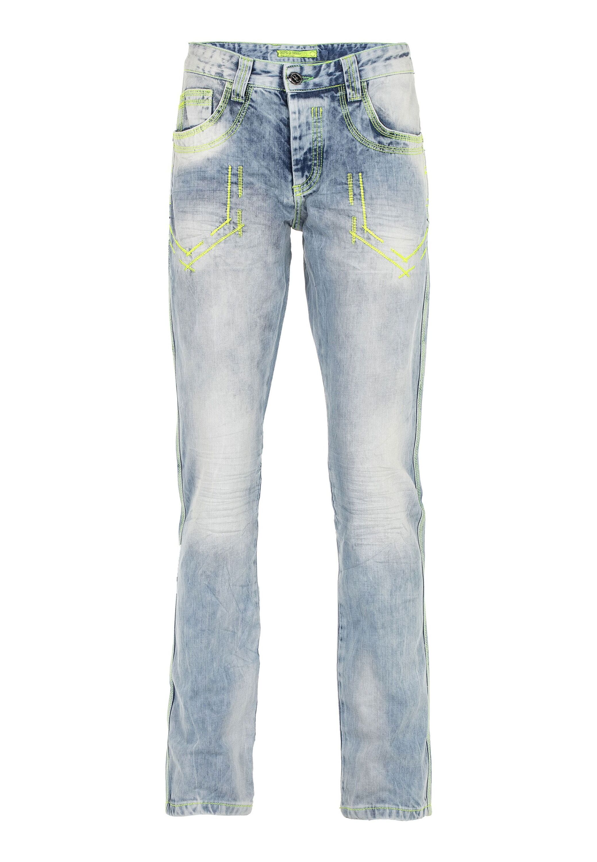 Cipo & Baxx Regular-fit-Jeans "Cipo & Baxx Jeans DENIM" bequeme Jeans mit heller Waschung, CD596