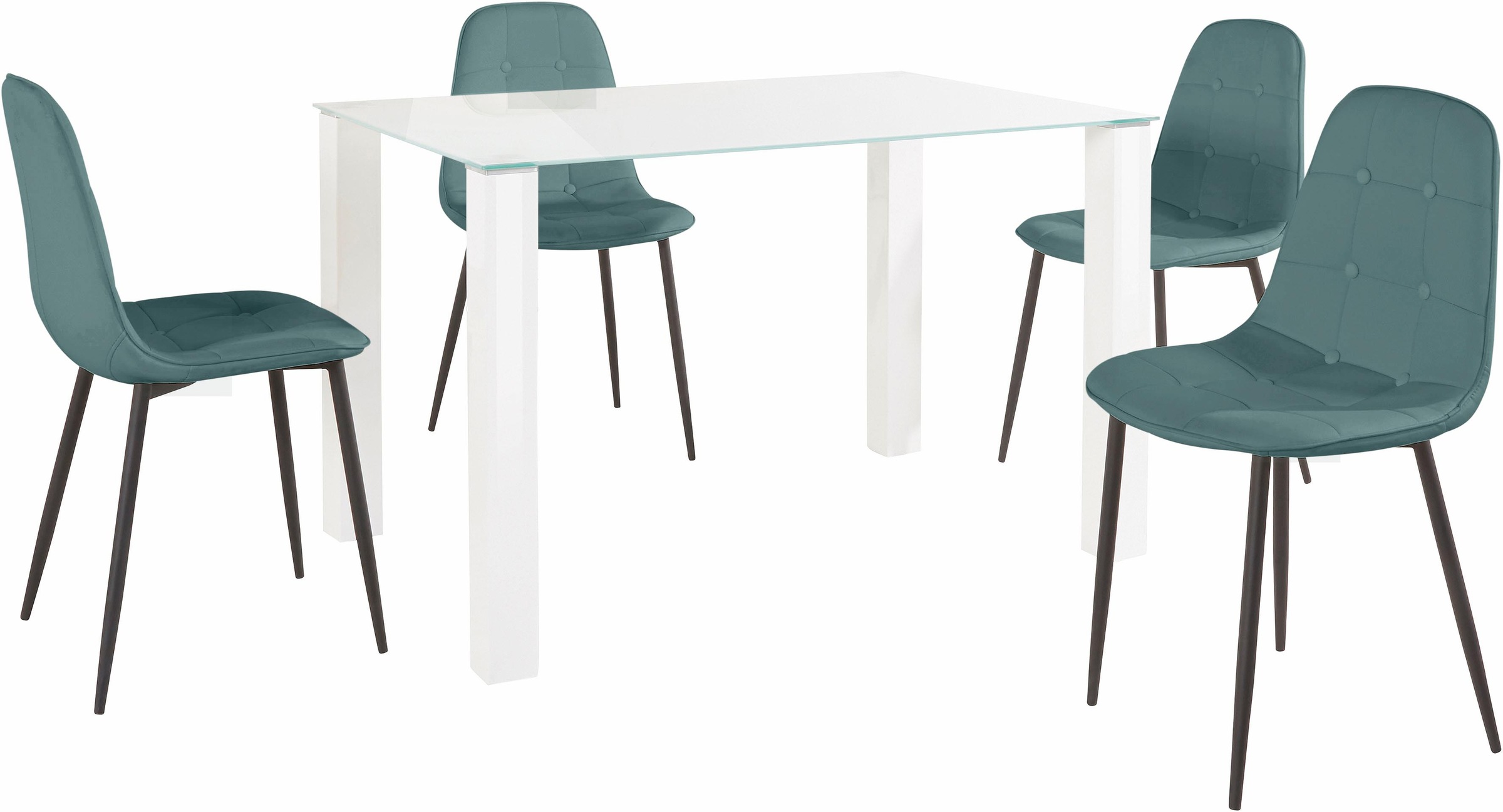 OTTO home Essgruppe Set, 5 Stk. tlg. mit Glastisch, Breite 120 cm günstig online kaufen
