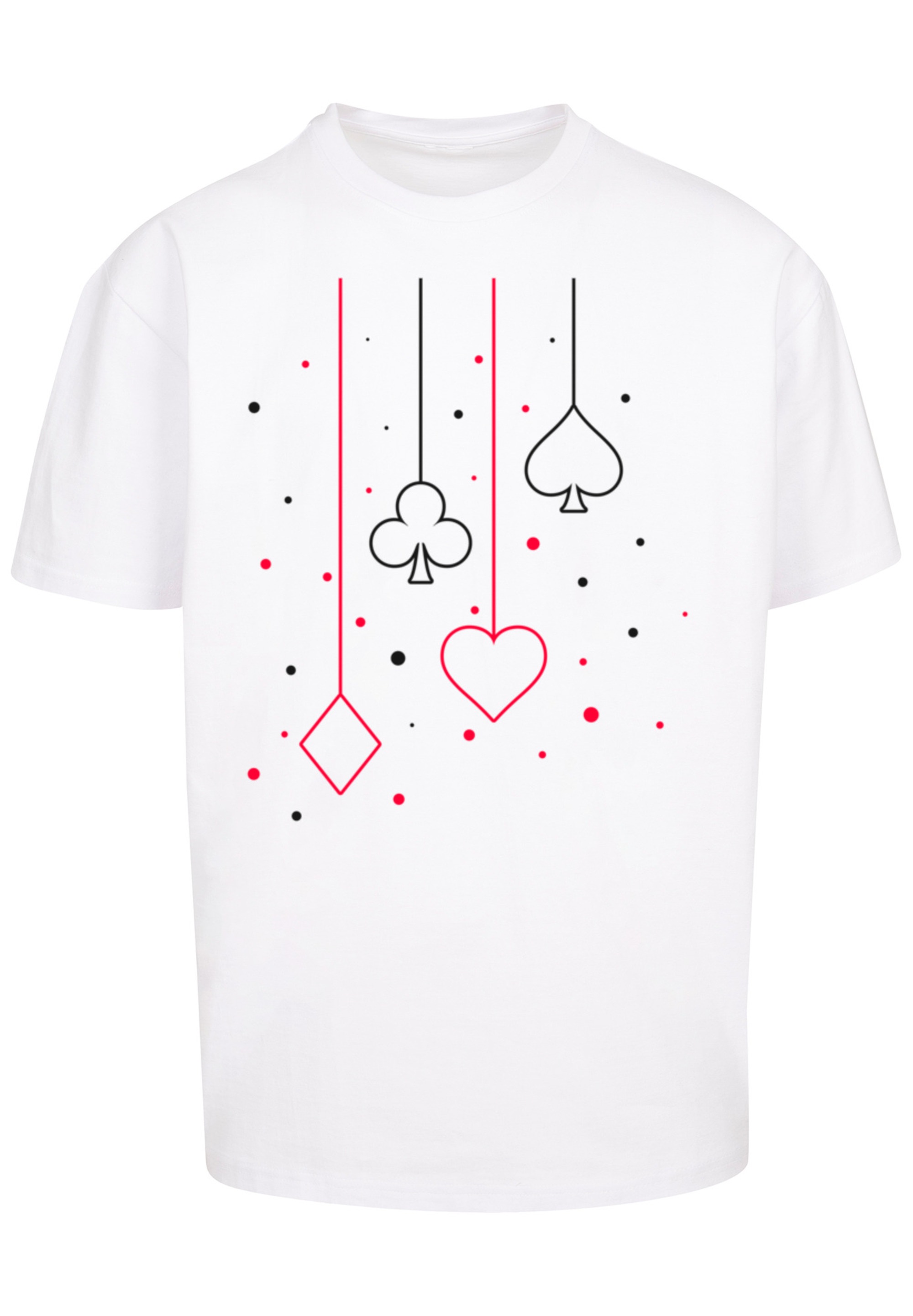 F4NT4STIC T-Shirt "Kreuz Pik Herz Karo Poker Kartenspiel", Print günstig online kaufen