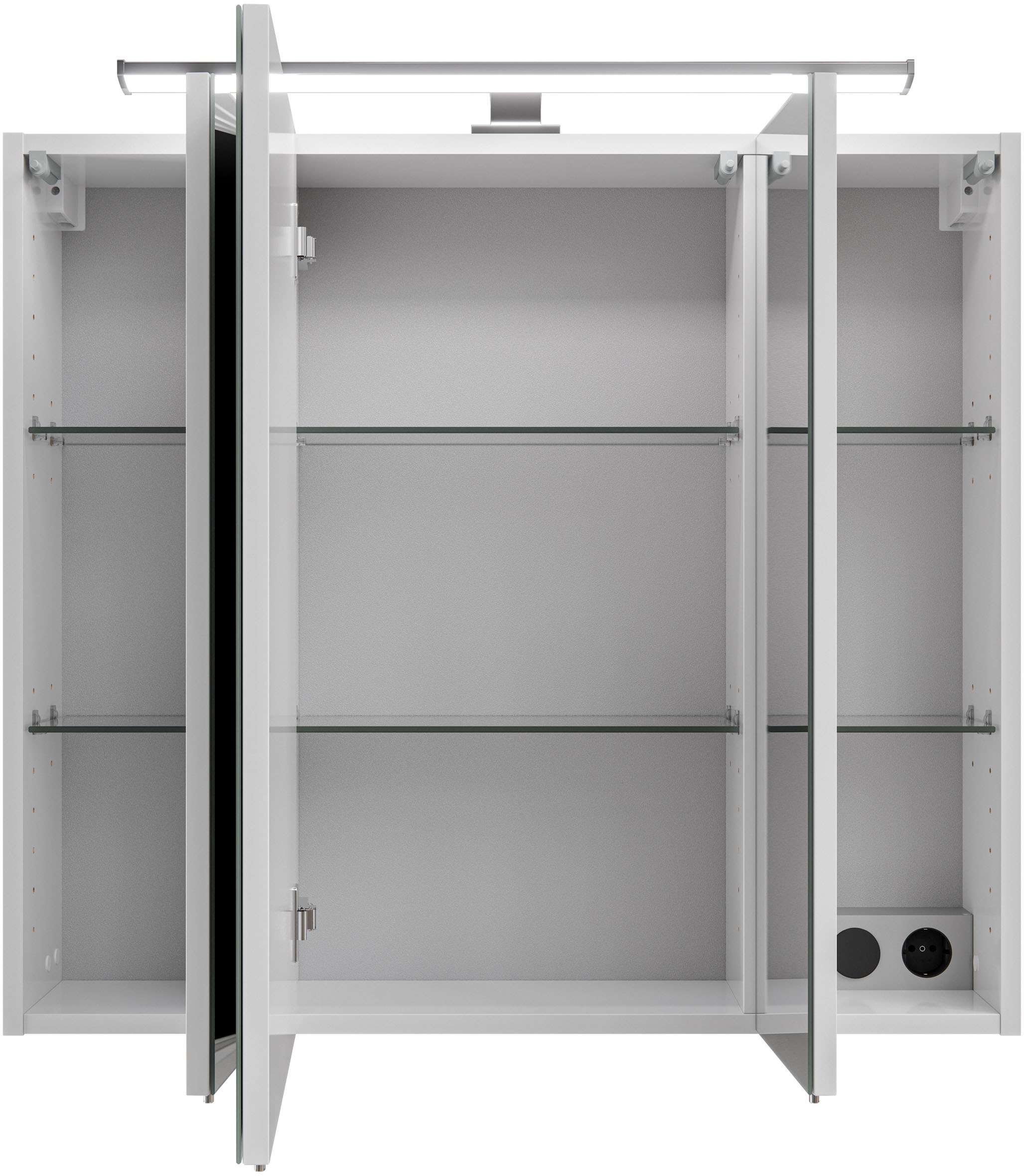 Saphir Badmöbel-Set »Badmöbel-Set Serie 3006 4-teilig Keramik-Waschtisch mit Spiegelschrank«, (5 St.), Badezimmer-Set mit Unterschrank, Hängeschrank, inkl. Türdämpfer