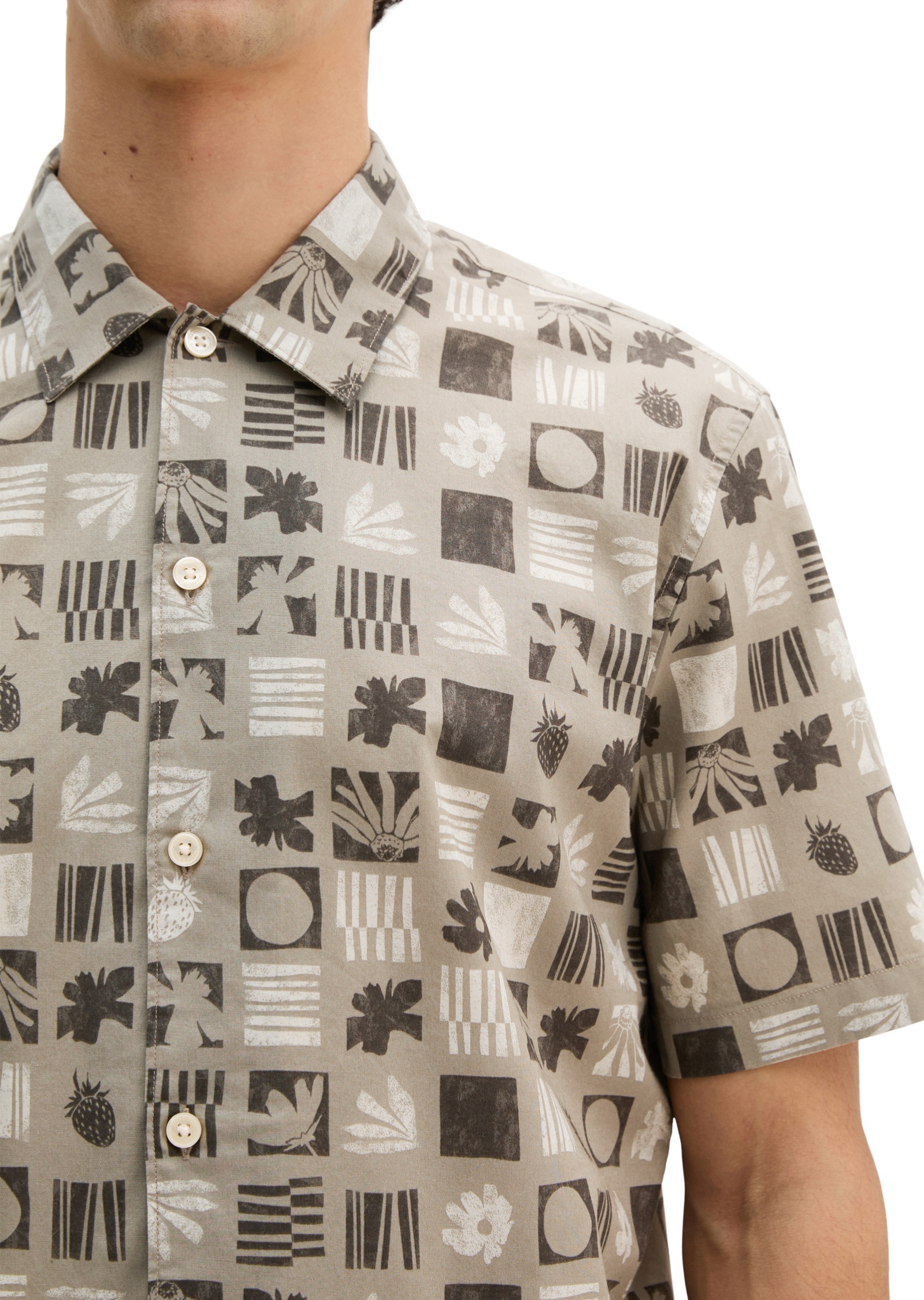 Marc O'Polo Kurzarmhemd »aus Bio-Baumwoll-Popeline«