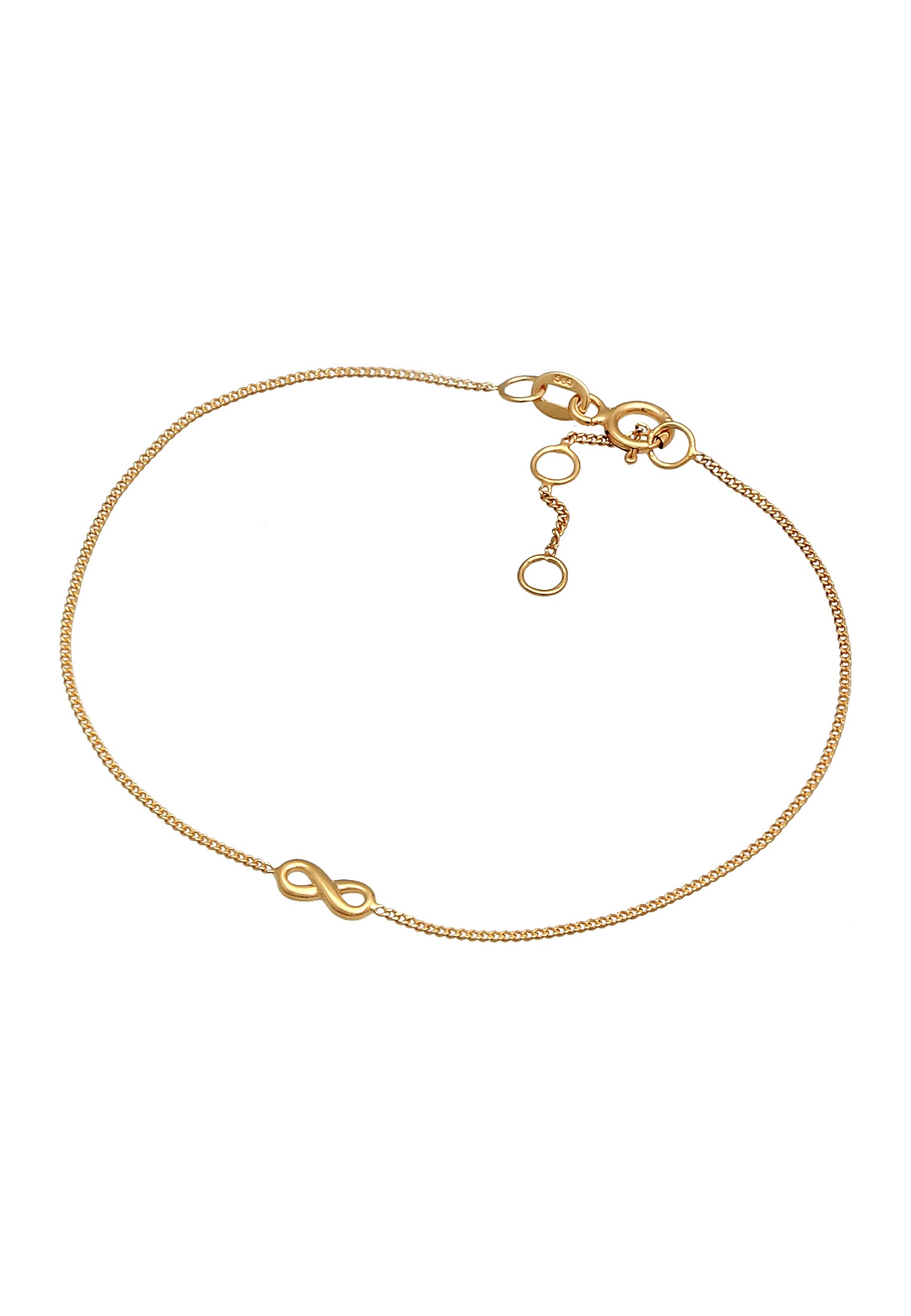 Elli Premium Armband »Infinity Unendlichkeit Symbol 585 Gelbgold«