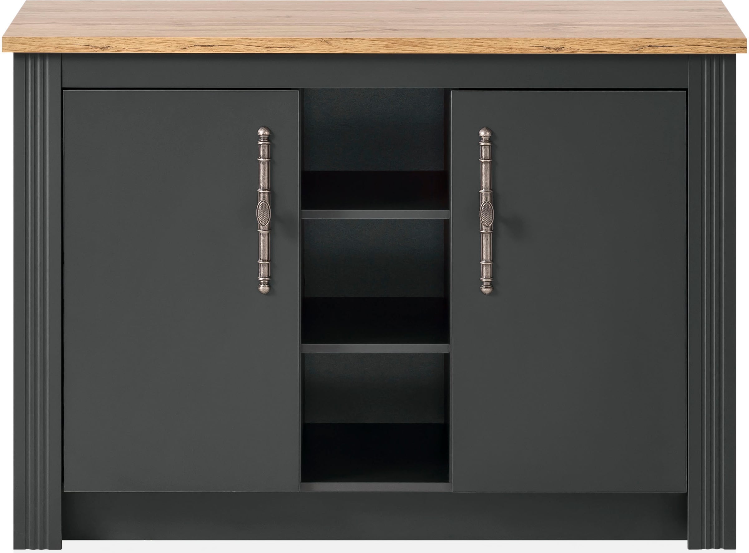 KOCHSTATION Spülenschrank »Westminster«, im romantischen Landhausstil, Breite 130 cm