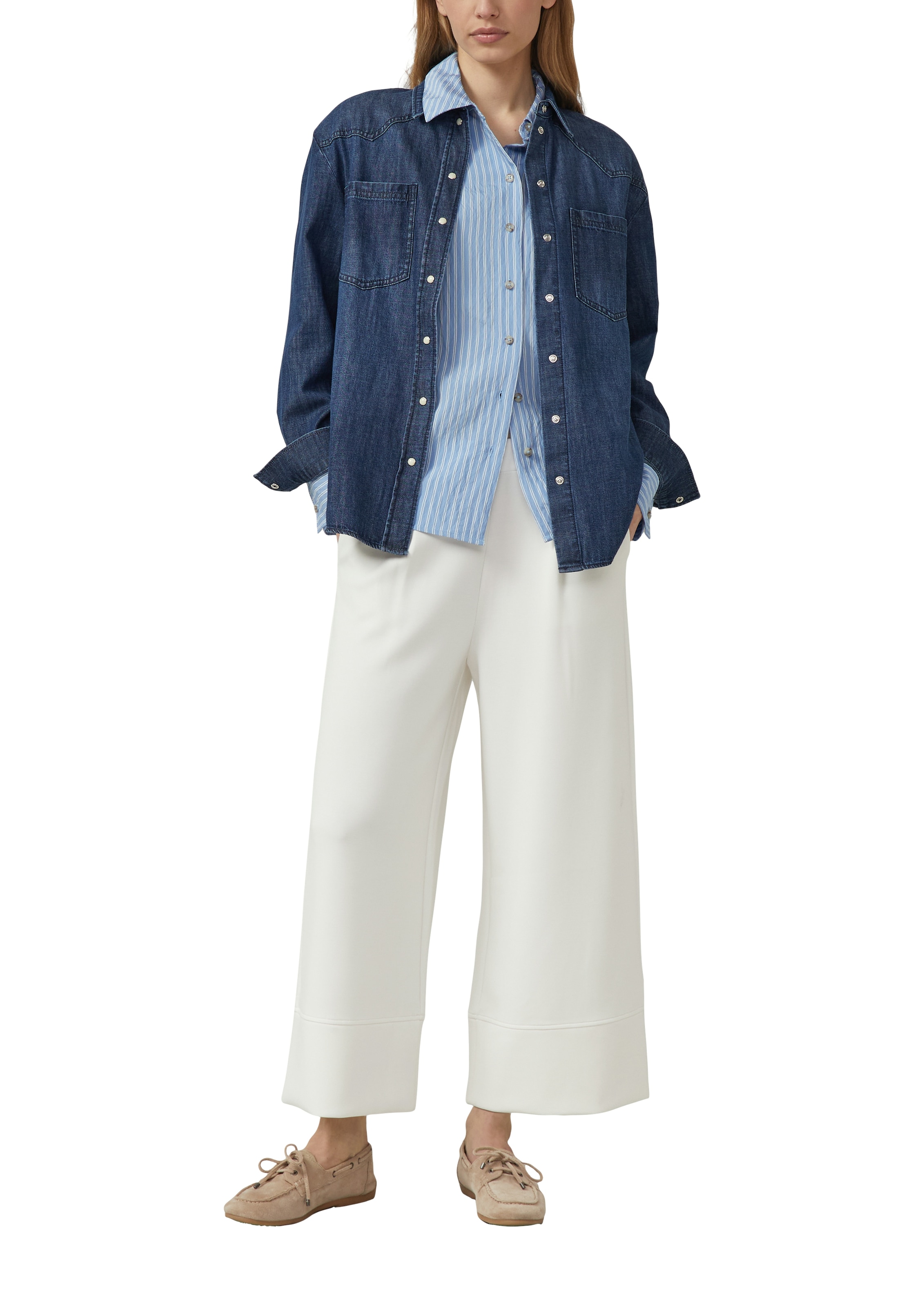 s.Oliver Stoffhose  mit weitem Bein und Gummizug