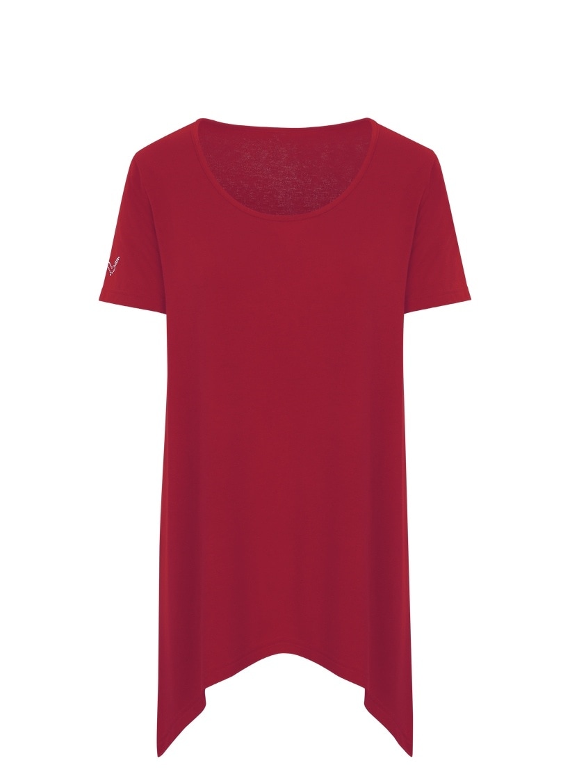 Trigema T-Shirt »TRIGEMA Long-Shirt mit edlen Strass-Steinen«, (1 tlg.)