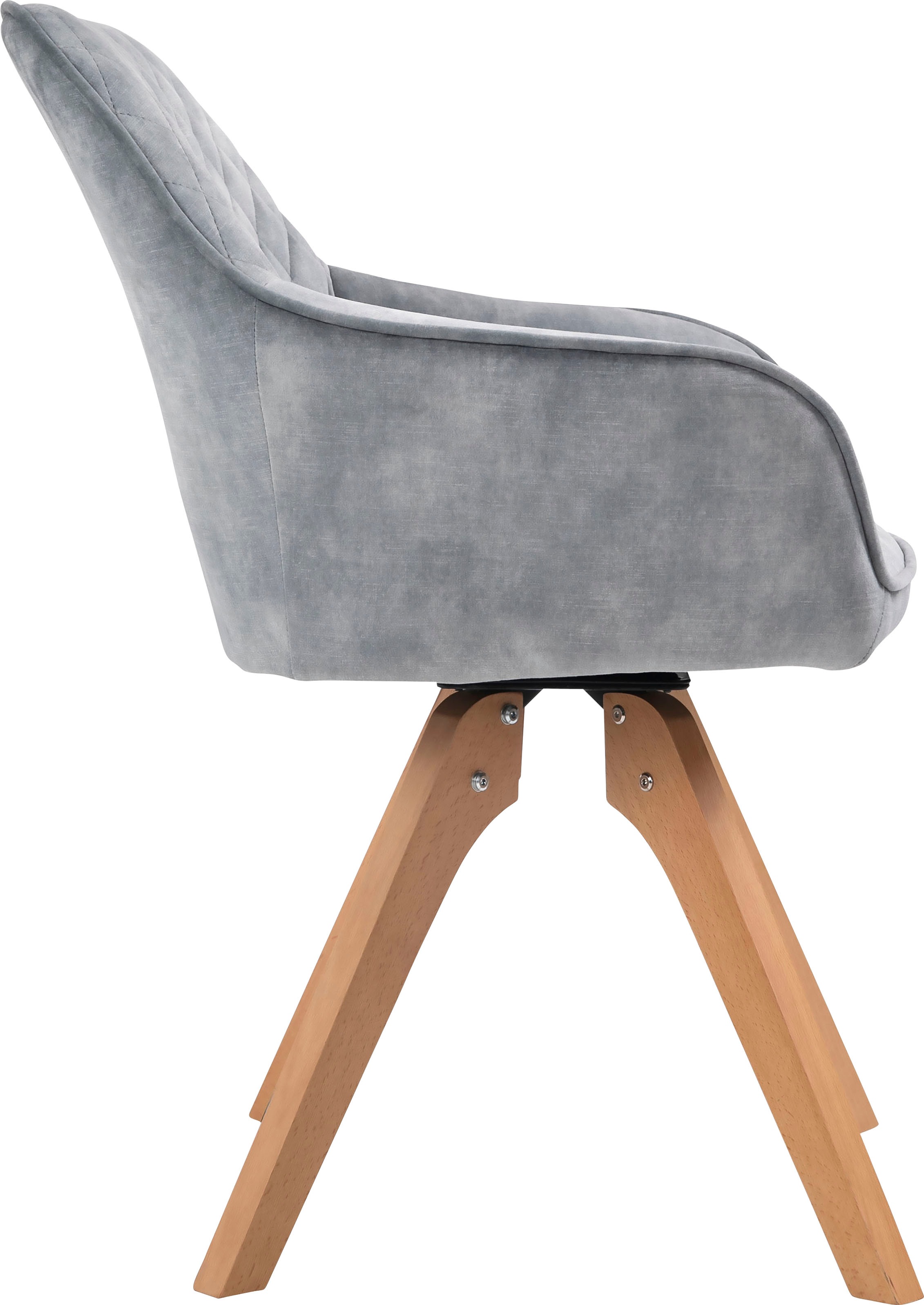 SalesFever Essgruppe, (5-tlg), Tischbreite 160 cm, Stühle 180° drehbar, mit Samtverlours